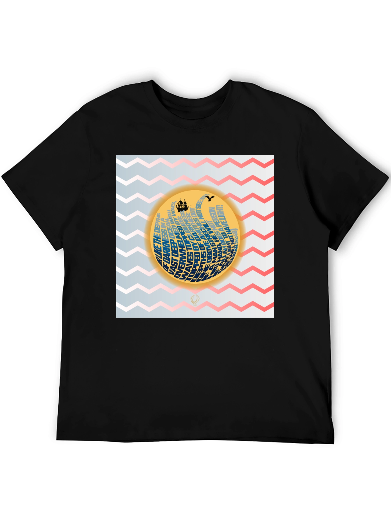 Nautical Phrase Graphic Black T-Shirt