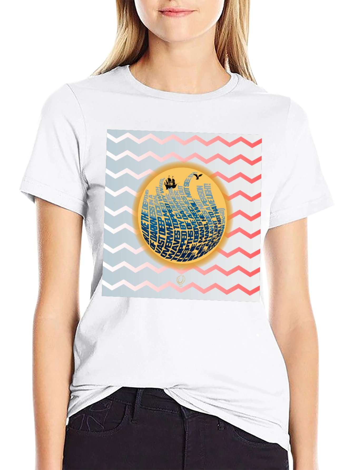 Nautical Phrase Graphic Black T-Shirt