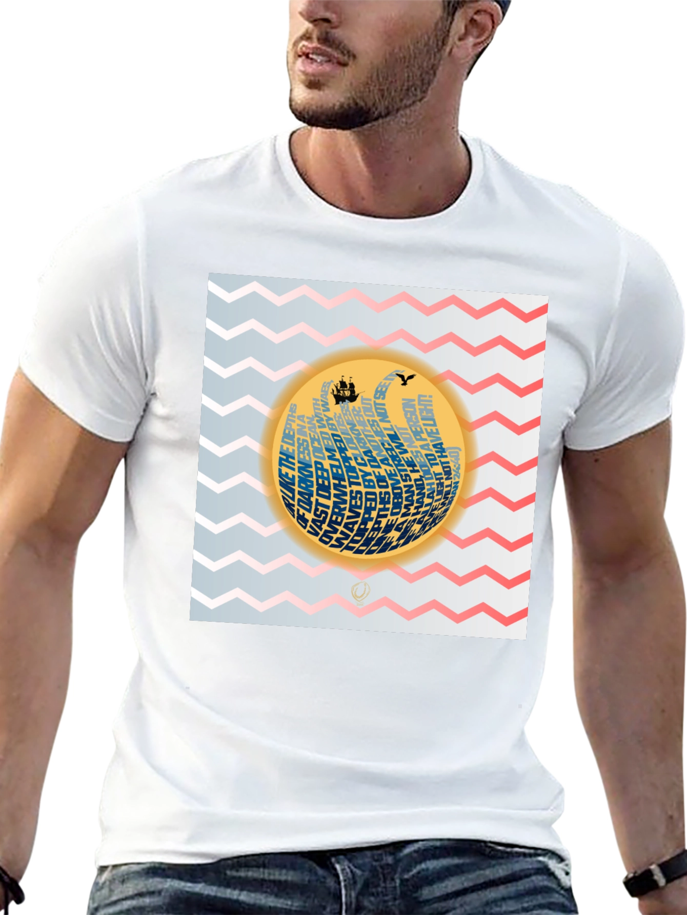 Nautical Phrase Graphic Black T-Shirt