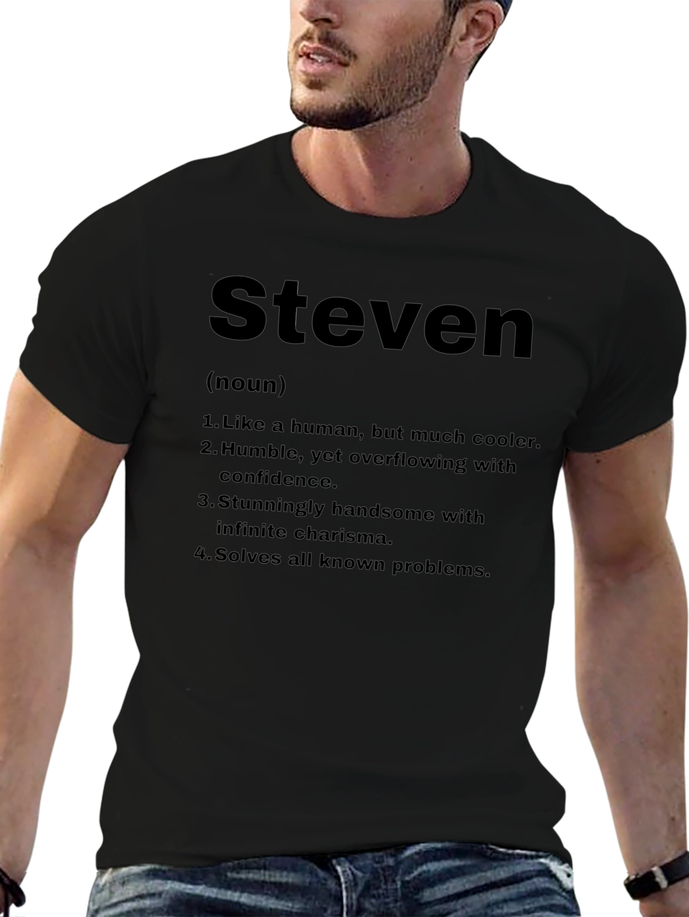Steven Definition T-Shirt Funny Name Gift