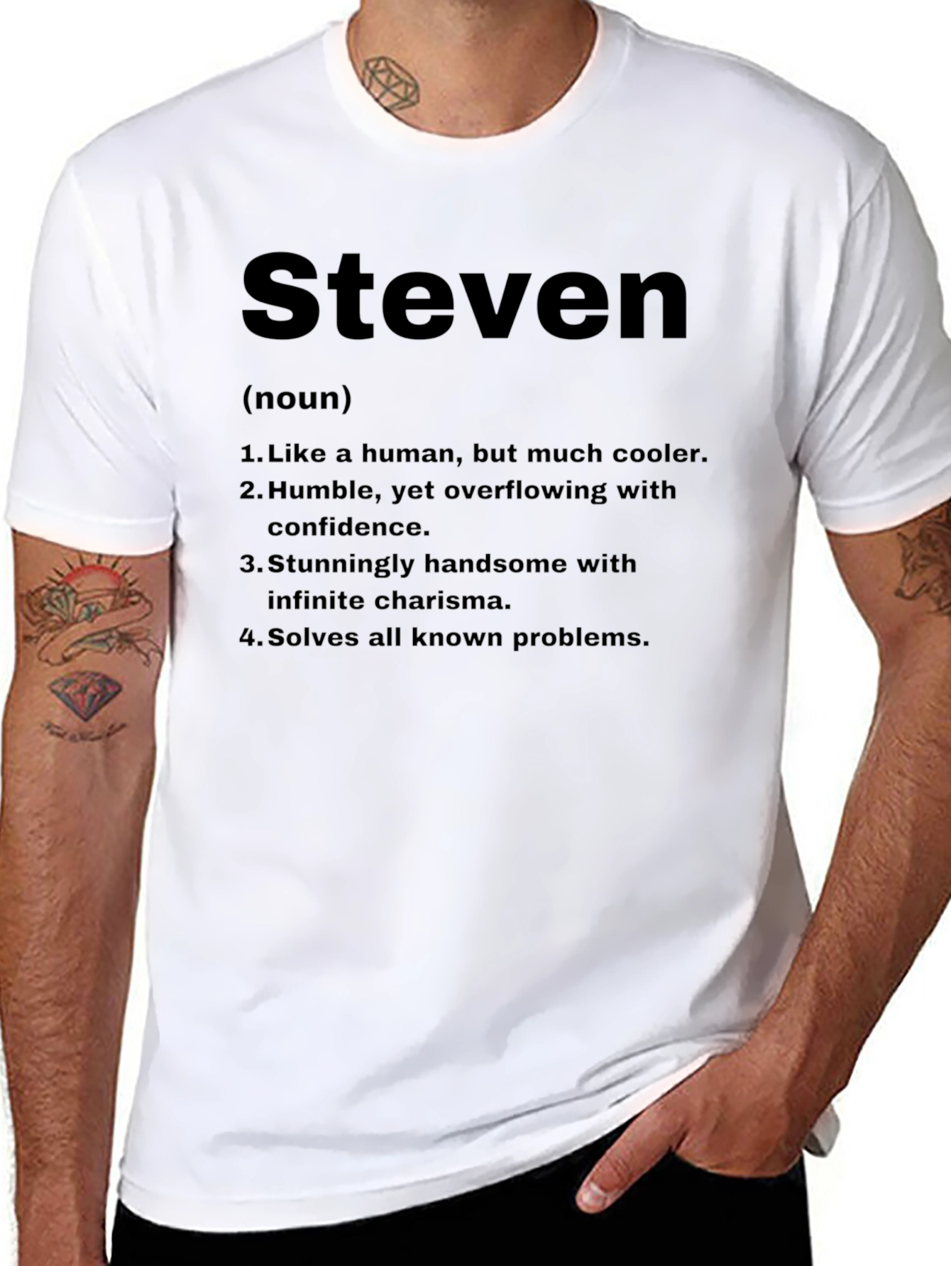 Steven Definition T-Shirt Funny Name Gift
