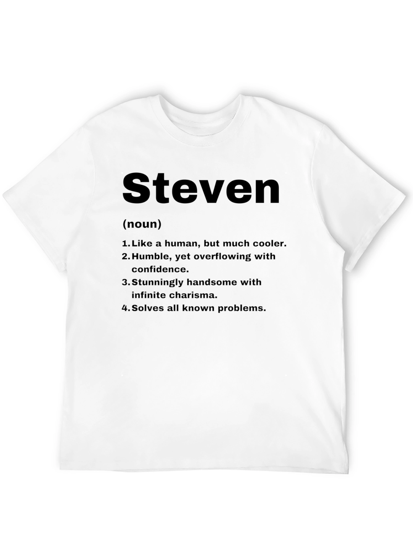 Steven Definition T-Shirt Funny Name Gift