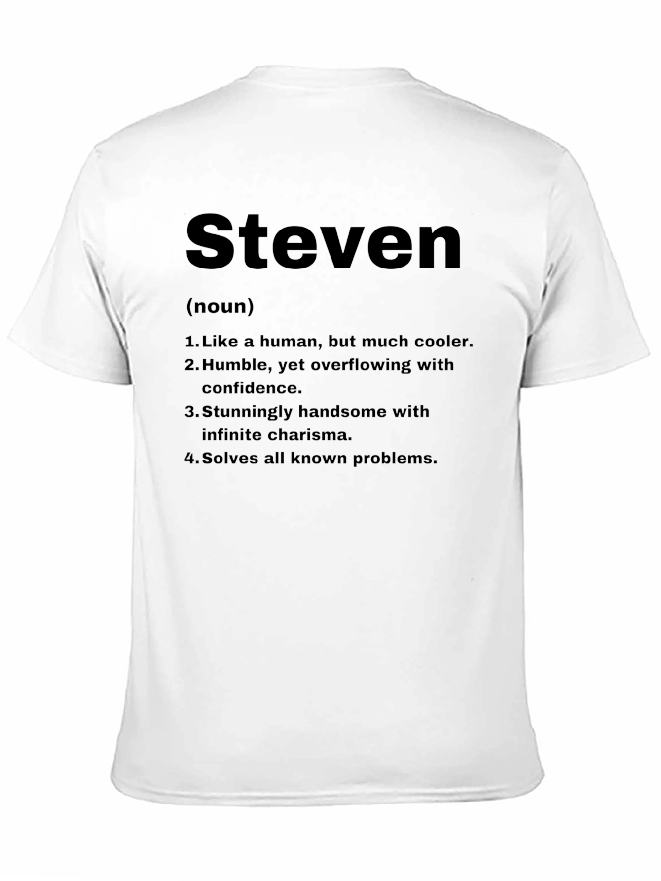 Steven Definition T-Shirt Funny Name Gift