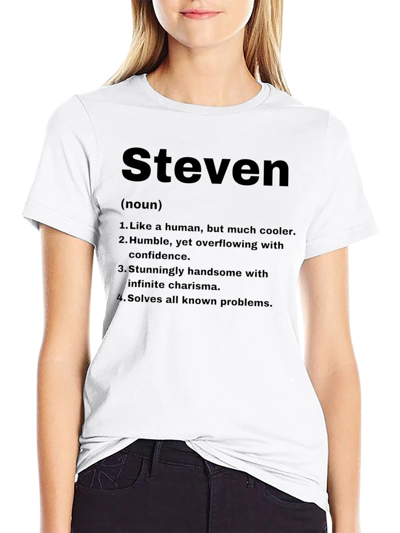 Steven Definition T-Shirt Funny Name Gift