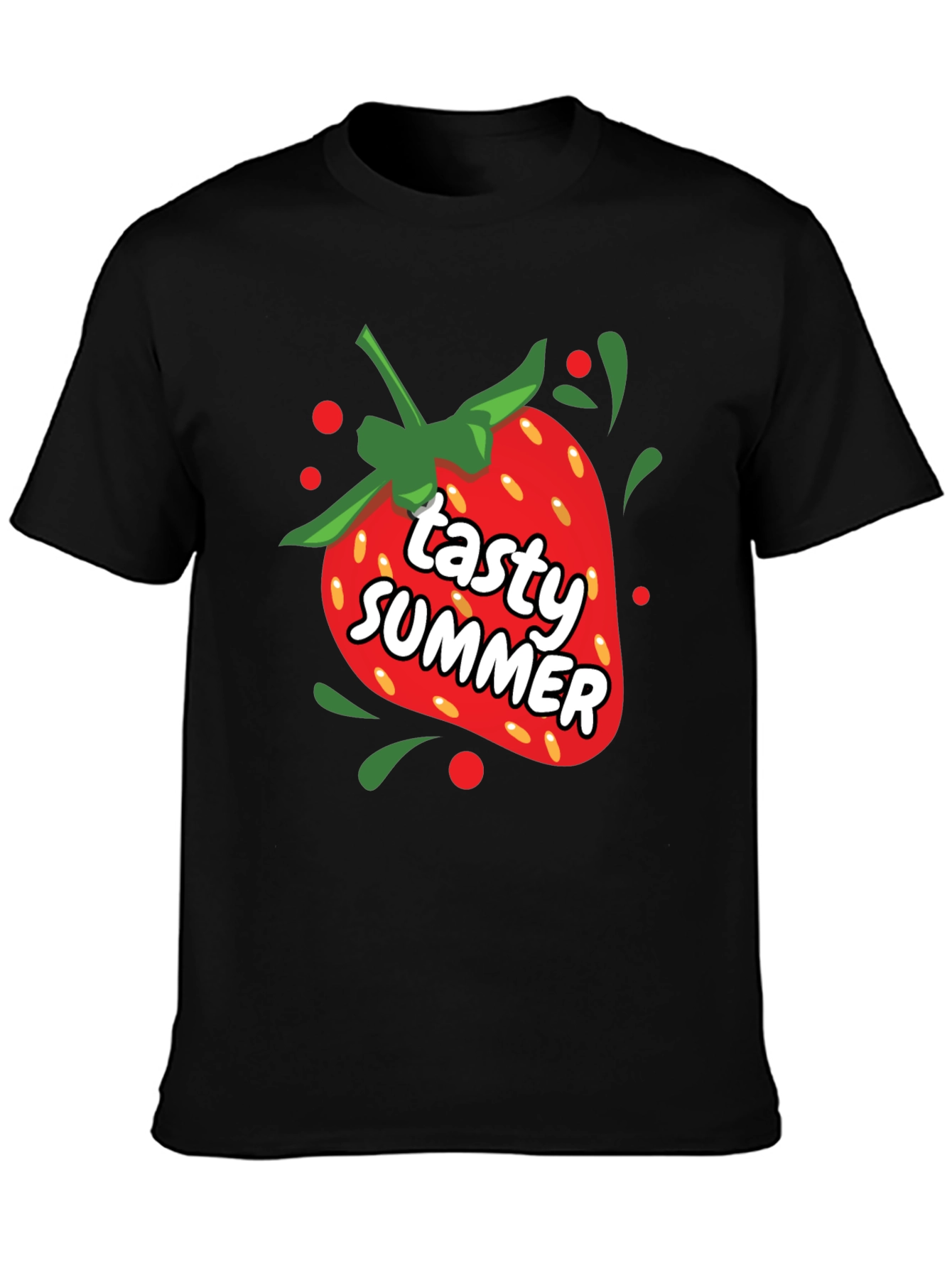Tasty Summer Strawberry Graphic T-Shirt