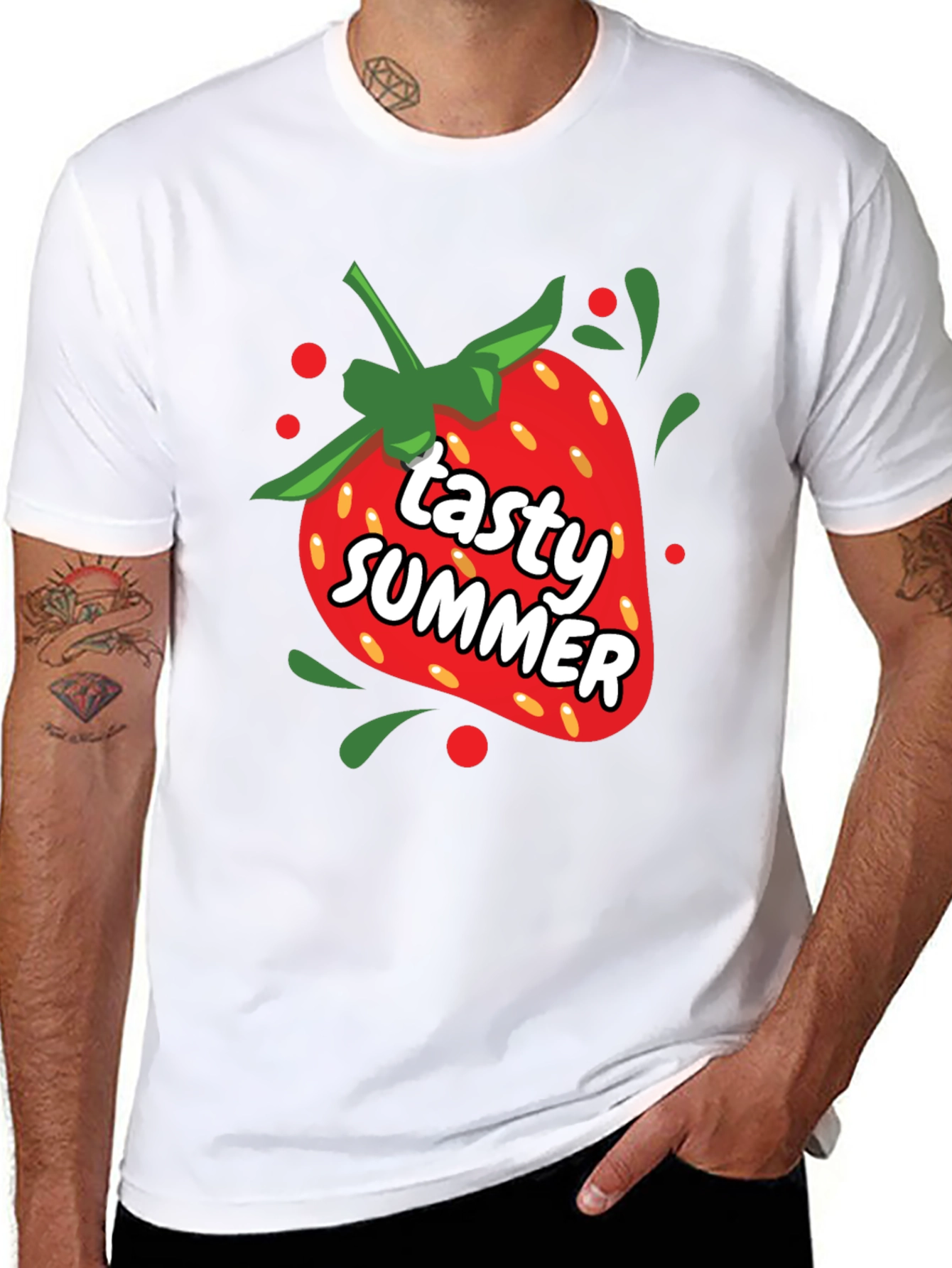 Tasty Summer Strawberry Graphic T-Shirt