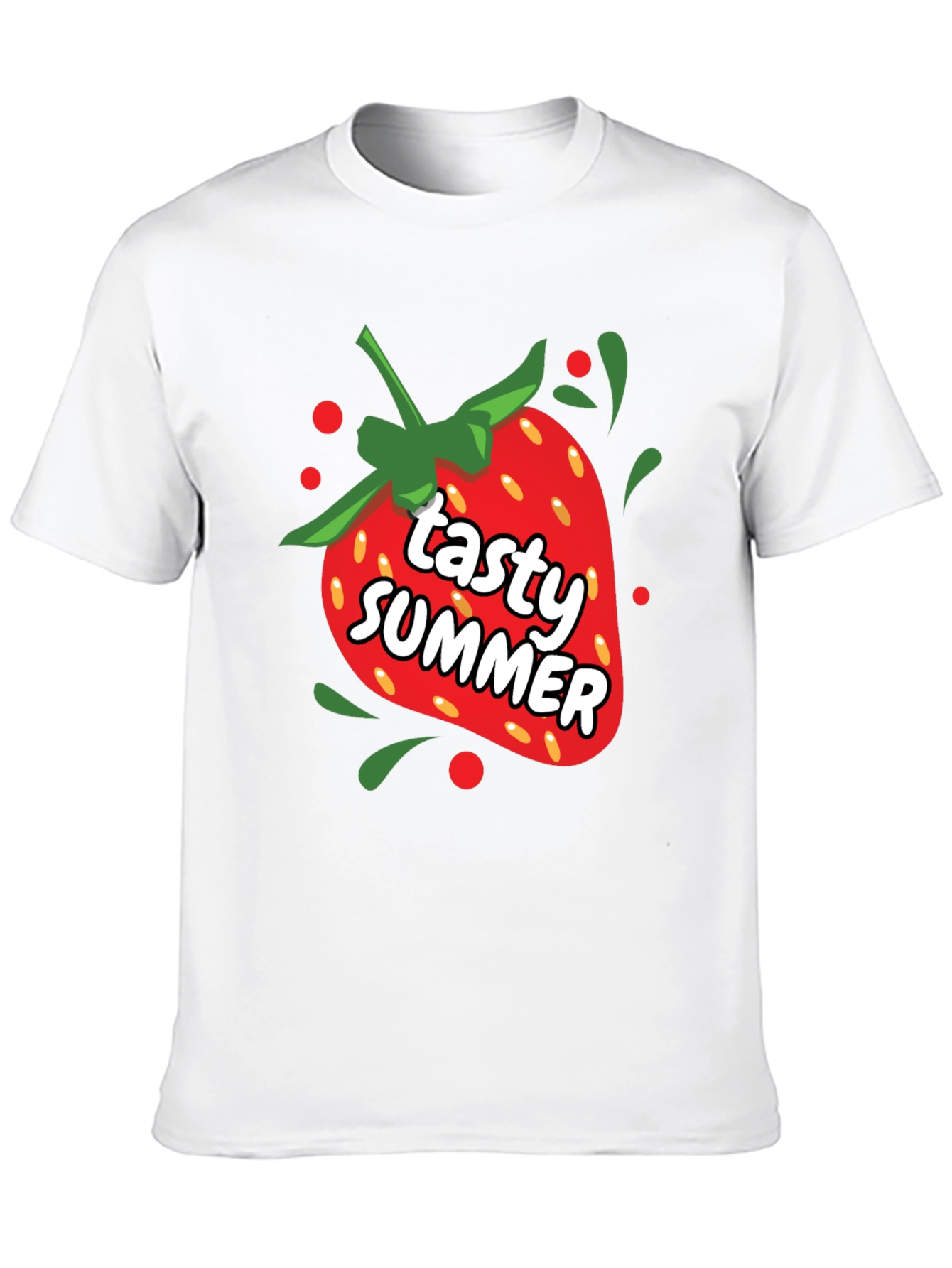 Tasty Summer Strawberry Graphic T-Shirt