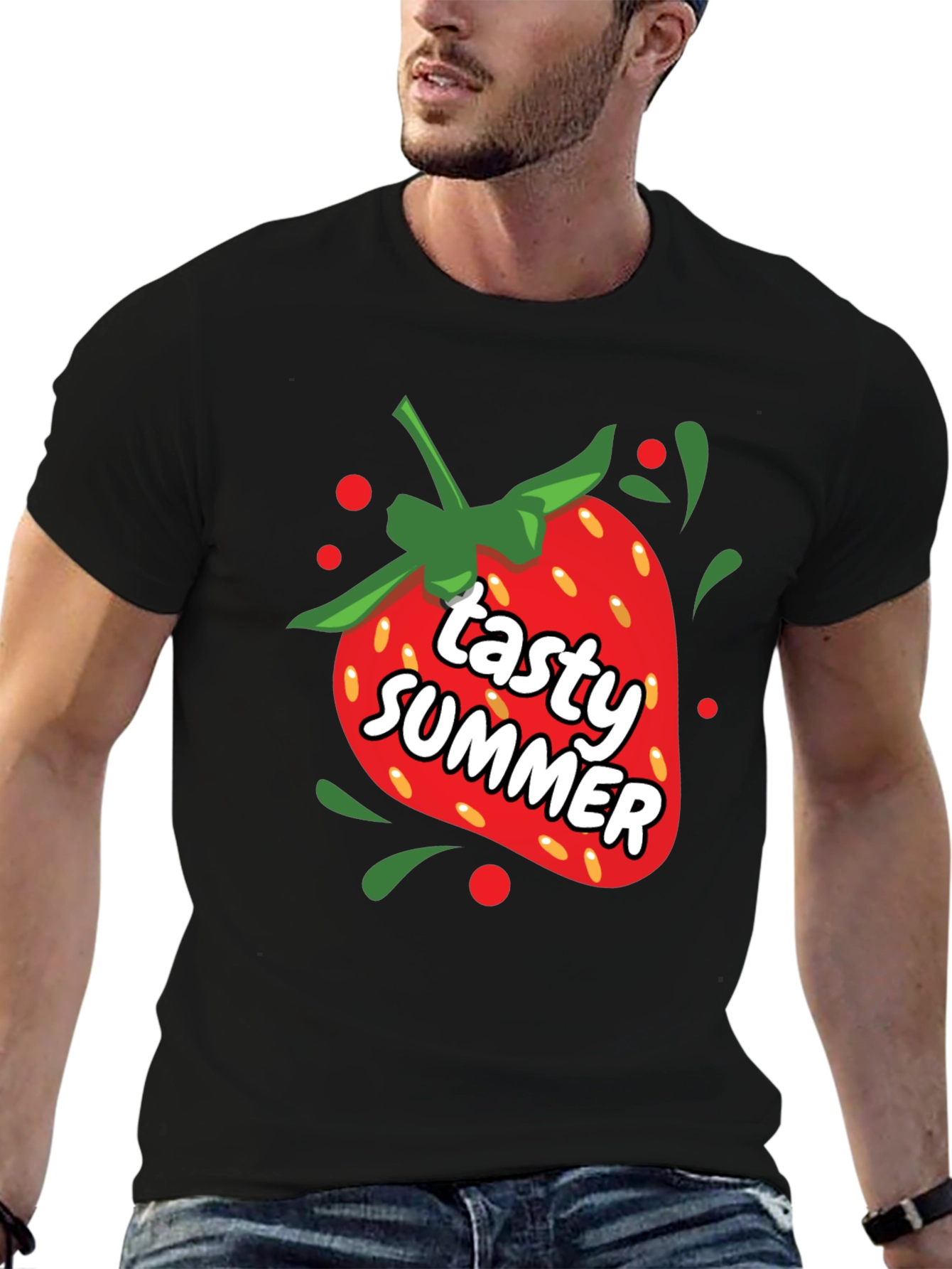 Tasty Summer Strawberry Graphic T-Shirt