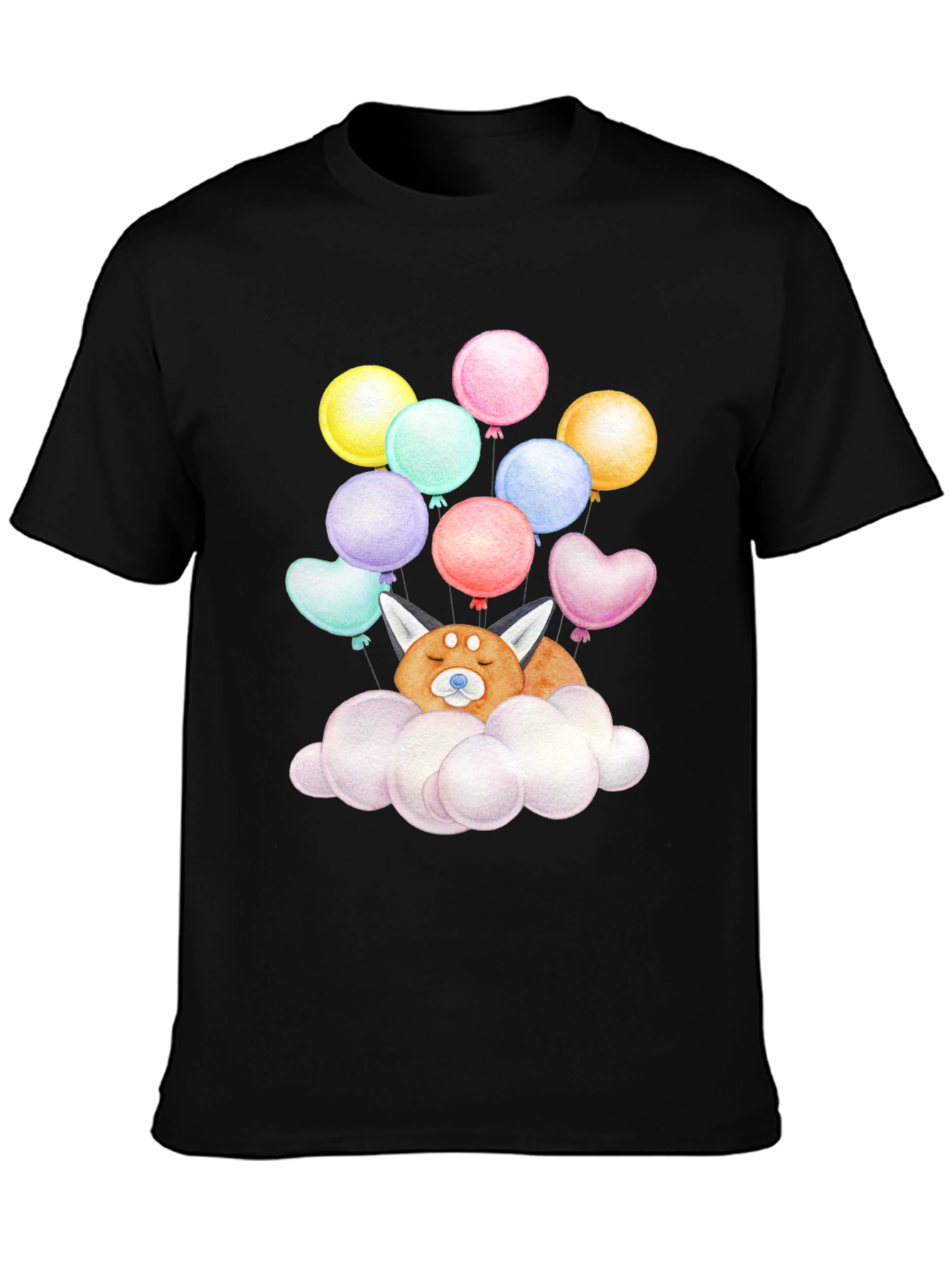 Red Panda Cloud Balloons T-Shirt