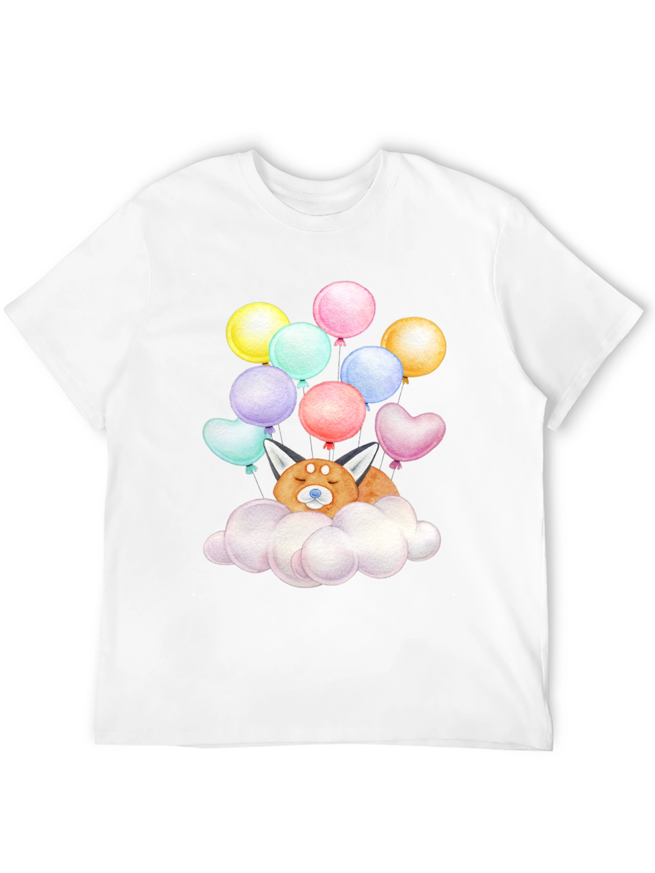 Red Panda Cloud Balloons T-Shirt