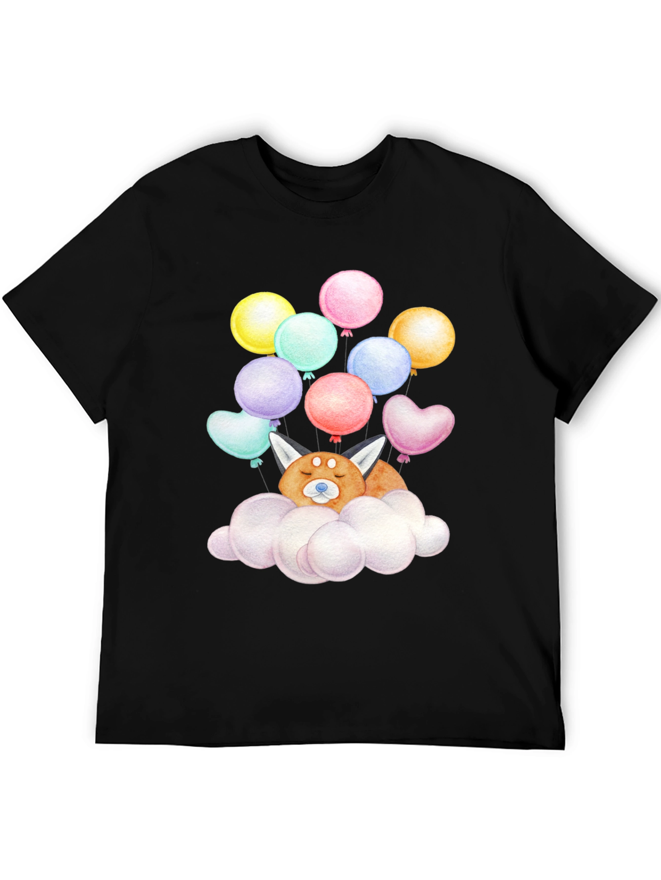 Red Panda Cloud Balloons T-Shirt