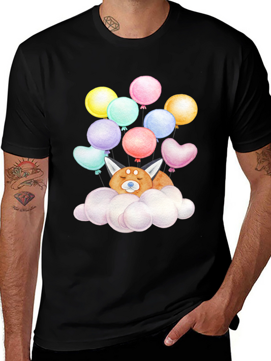 Red Panda Cloud Balloons T-Shirt