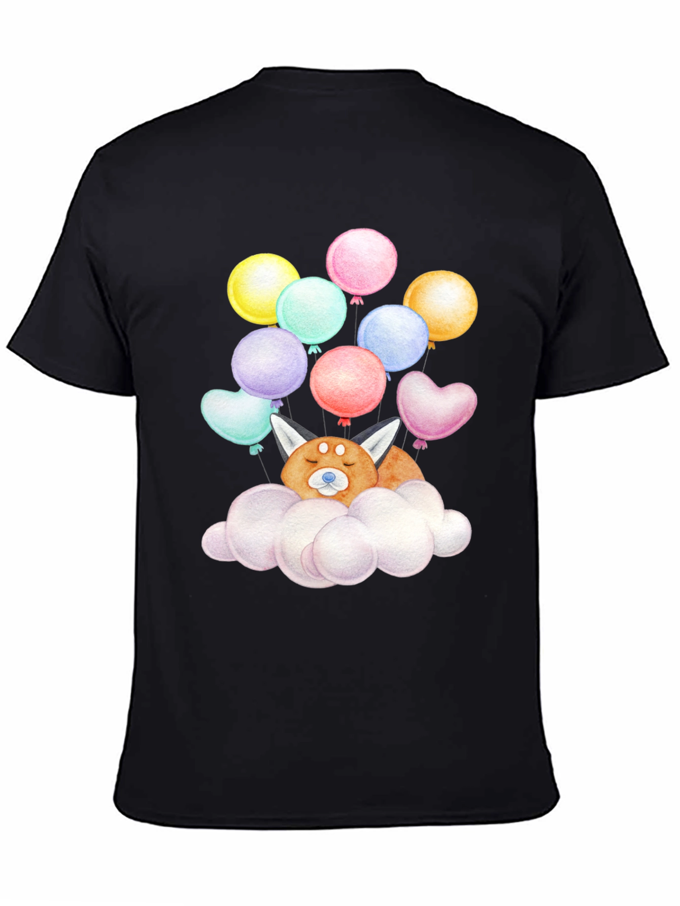 Red Panda Cloud Balloons T-Shirt