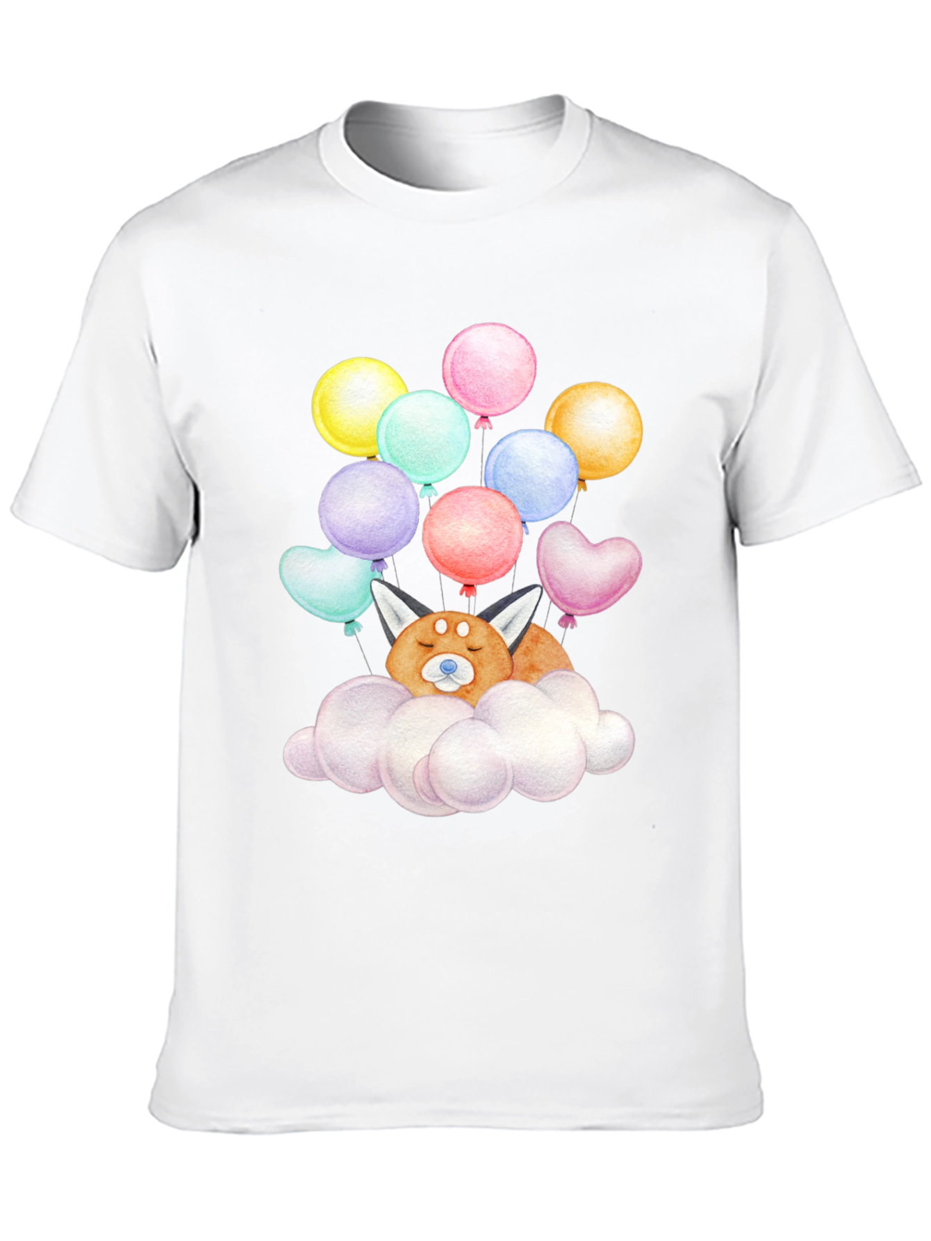 Red Panda Cloud Balloons T-Shirt