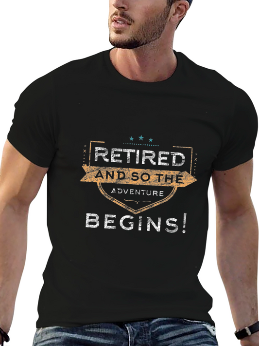Retired Adventure Begins T-Shirt | Retirement Gift
