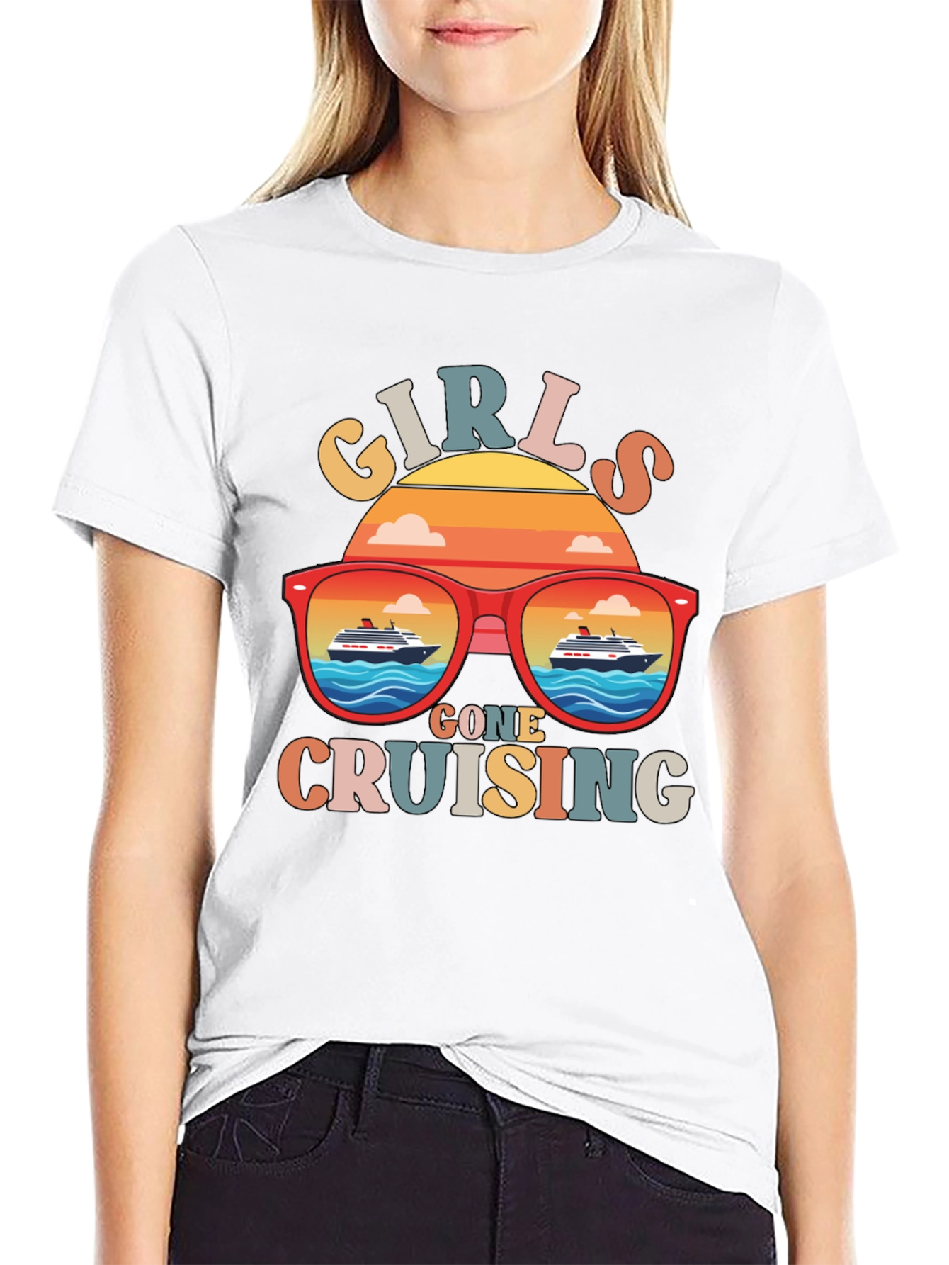 Girls Gone Cruising T-Shirt Retro Cruise Vacation Tee