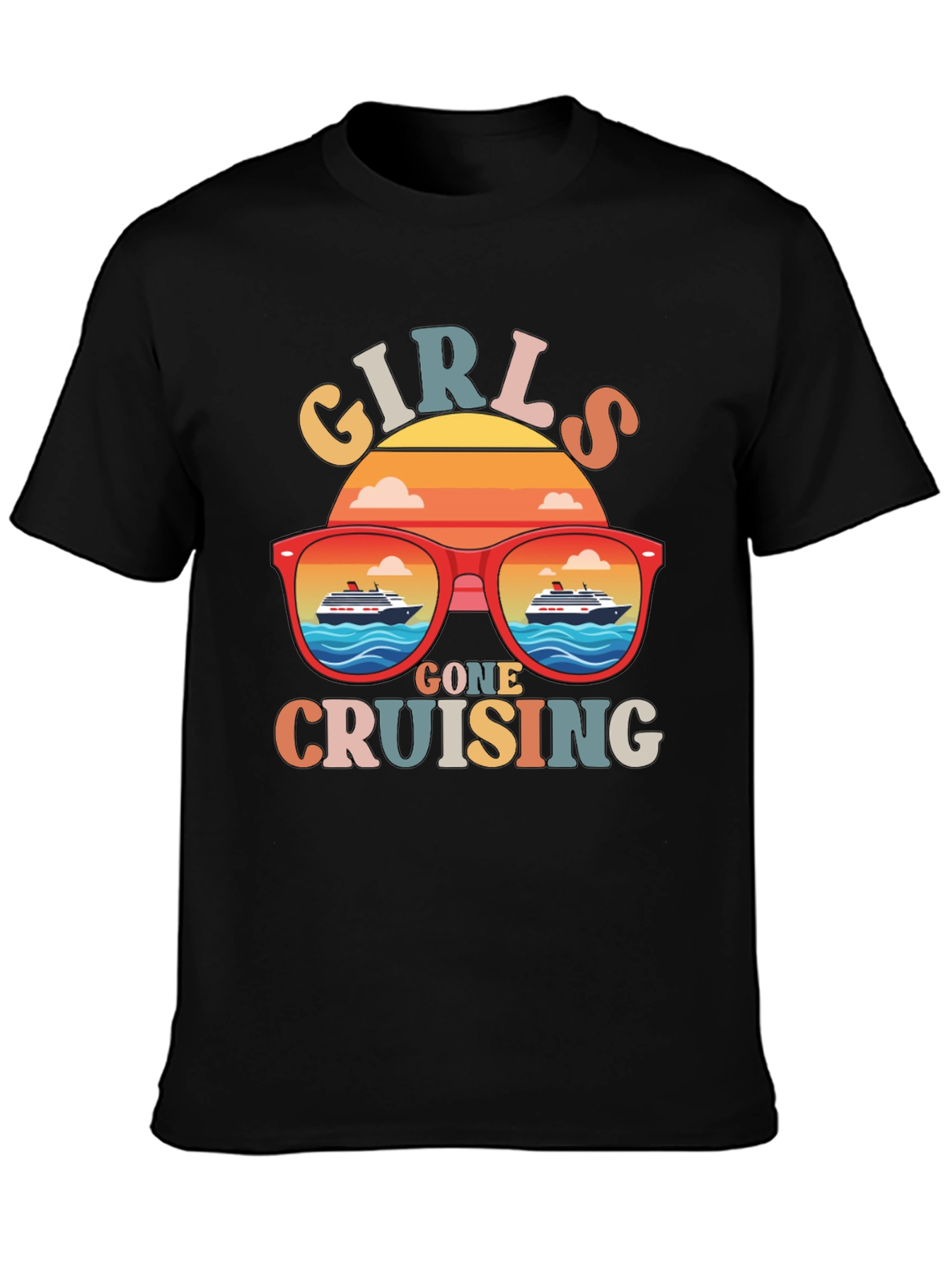 Girls Gone Cruising T-Shirt Retro Cruise Vacation Tee