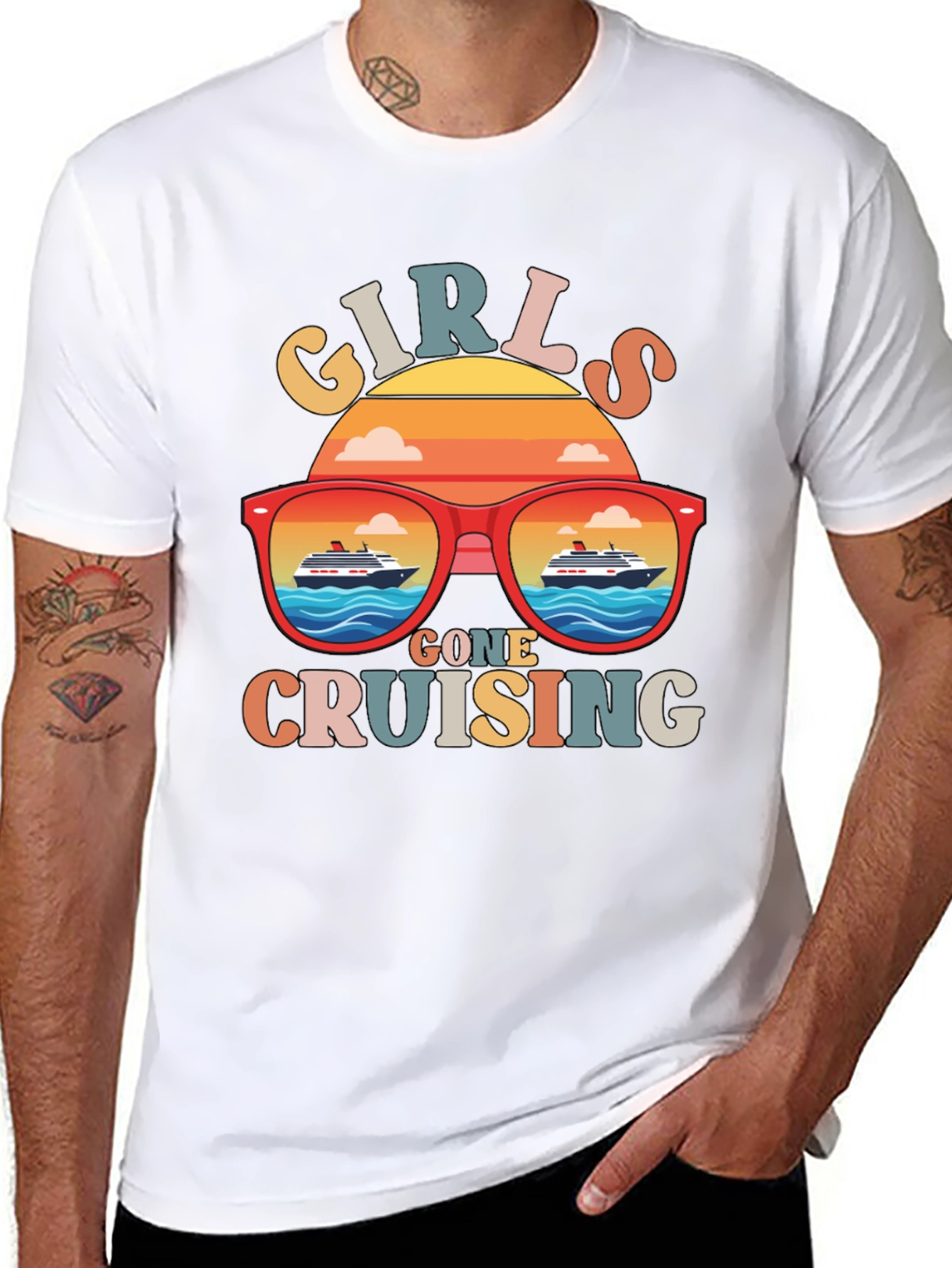 Girls Gone Cruising T-Shirt Retro Cruise Vacation Tee