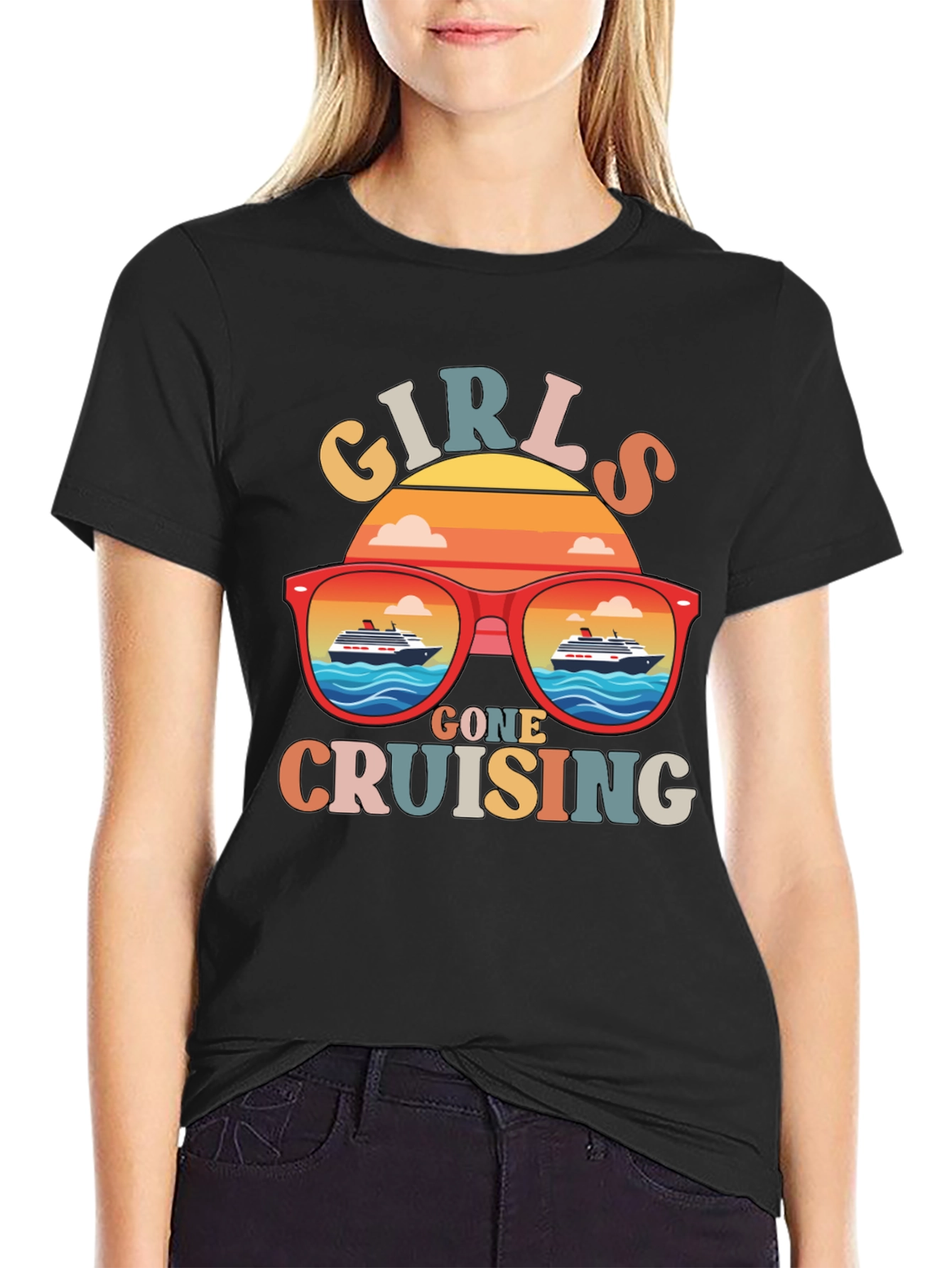 Girls Gone Cruising T-Shirt Retro Cruise Vacation Tee