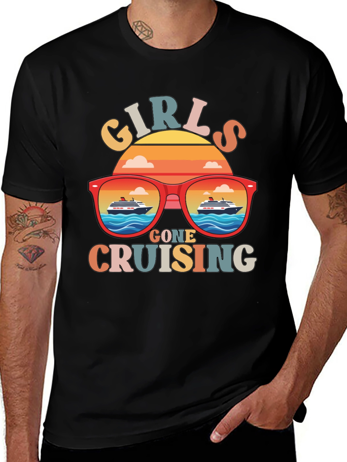 Girls Gone Cruising T-Shirt Retro Cruise Vacation Tee