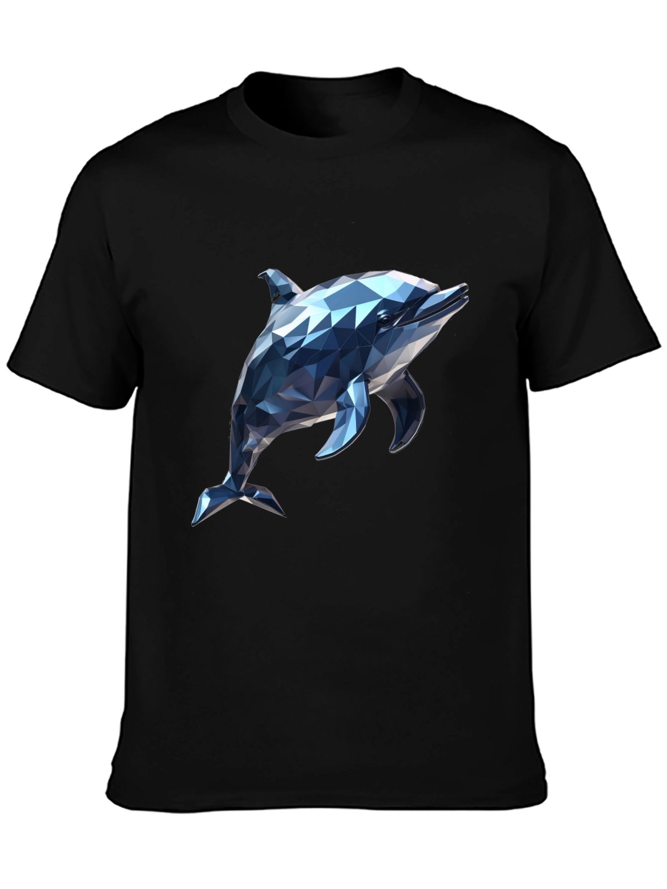 Geometric Dolphin Graphic T-Shirt - Modern Style