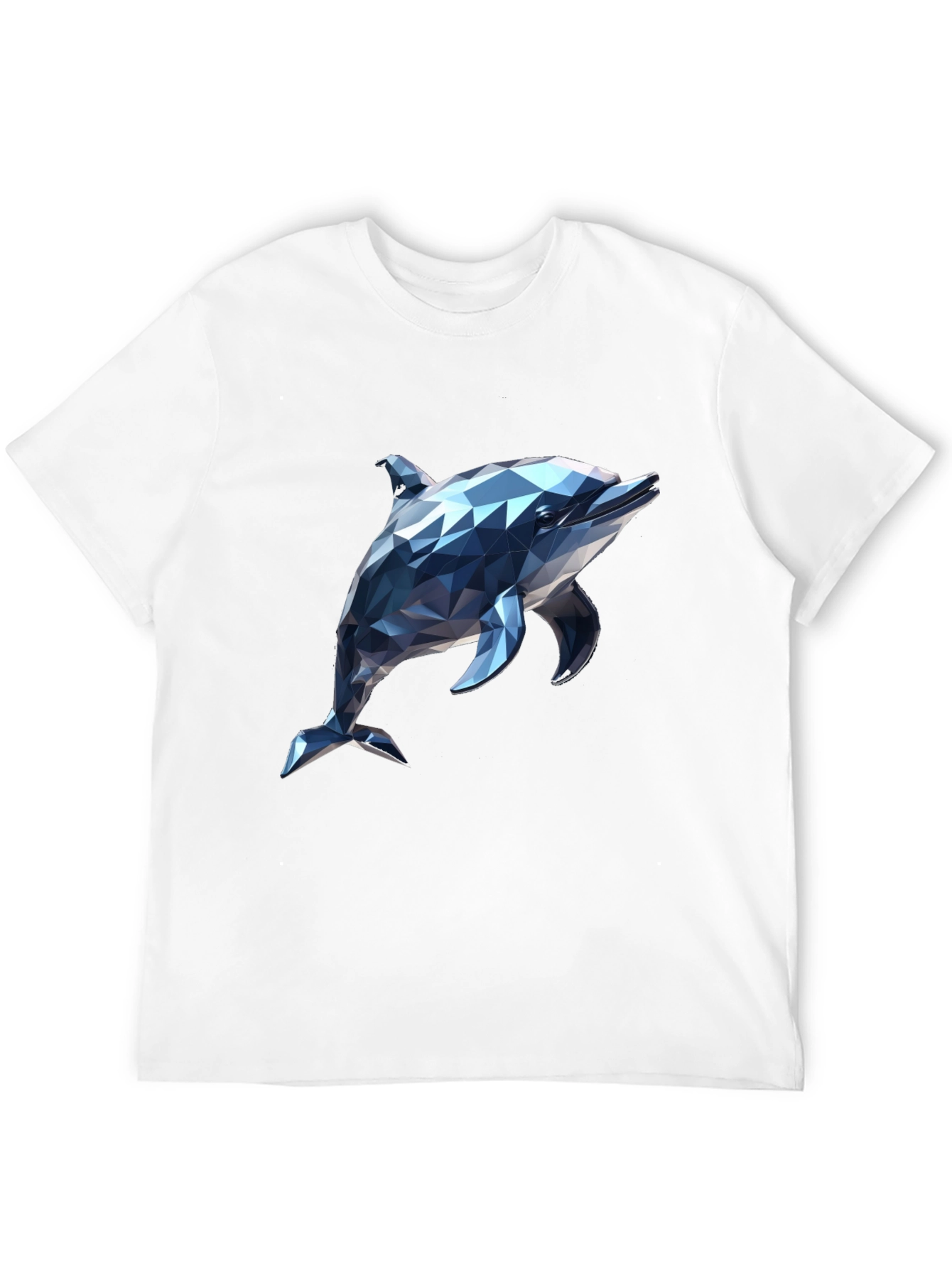 Geometric Dolphin Graphic T-Shirt - Modern Style