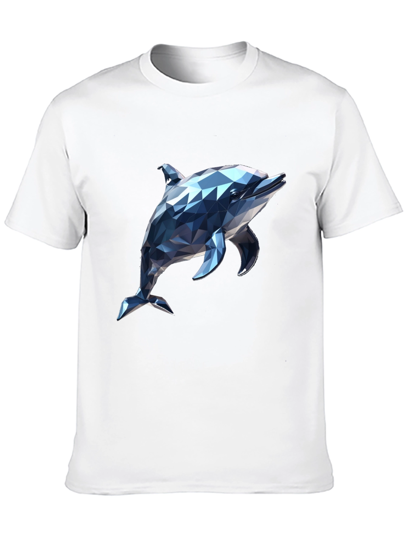 Geometric Dolphin Graphic T-Shirt - Modern Style