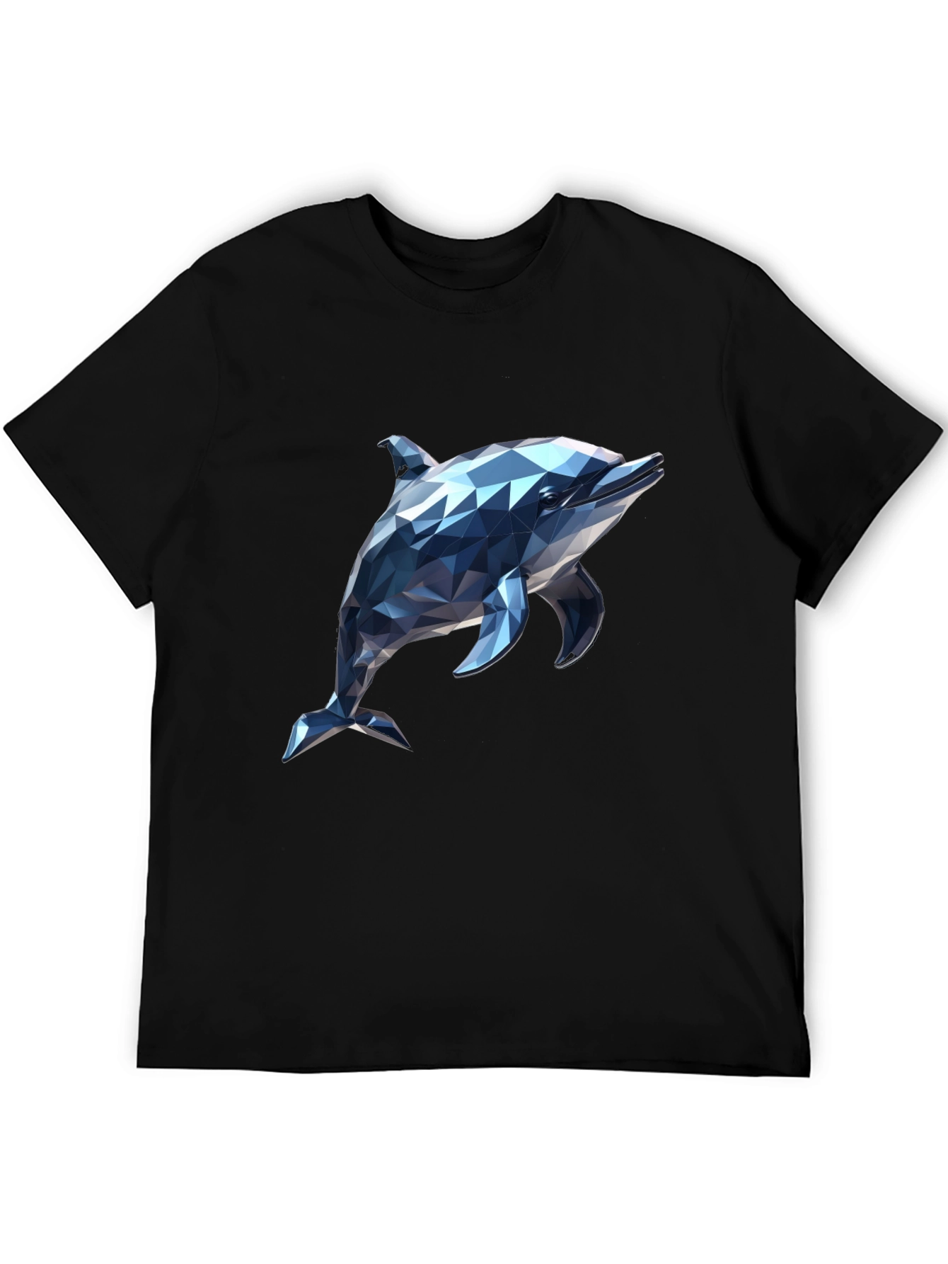 Geometric Dolphin Graphic T-Shirt - Modern Style
