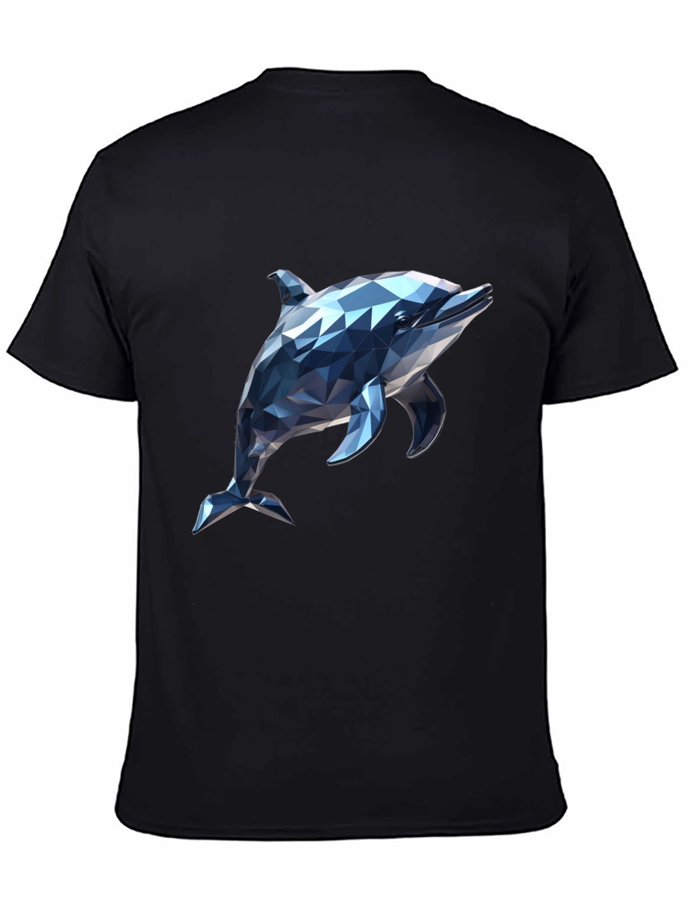 Geometric Dolphin Graphic T-Shirt - Modern Style