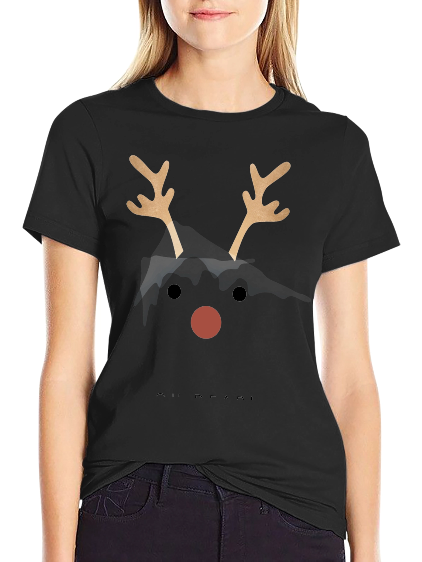 Reindeer Nose Christmas Tee Shirt