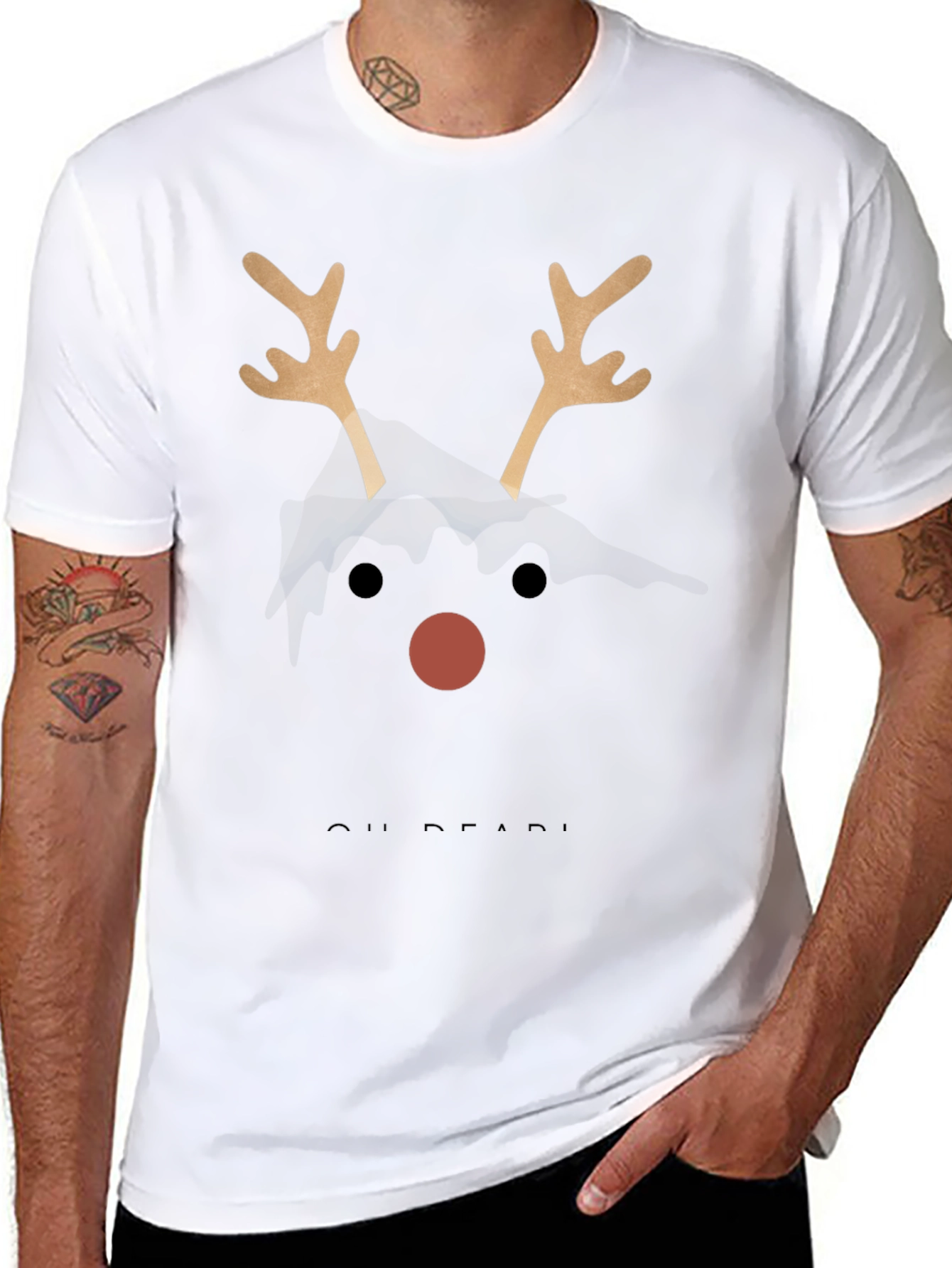 Reindeer Nose Christmas Tee Shirt