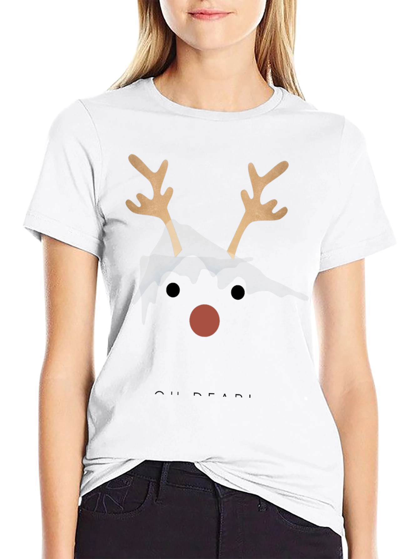 Reindeer Nose Christmas Tee Shirt