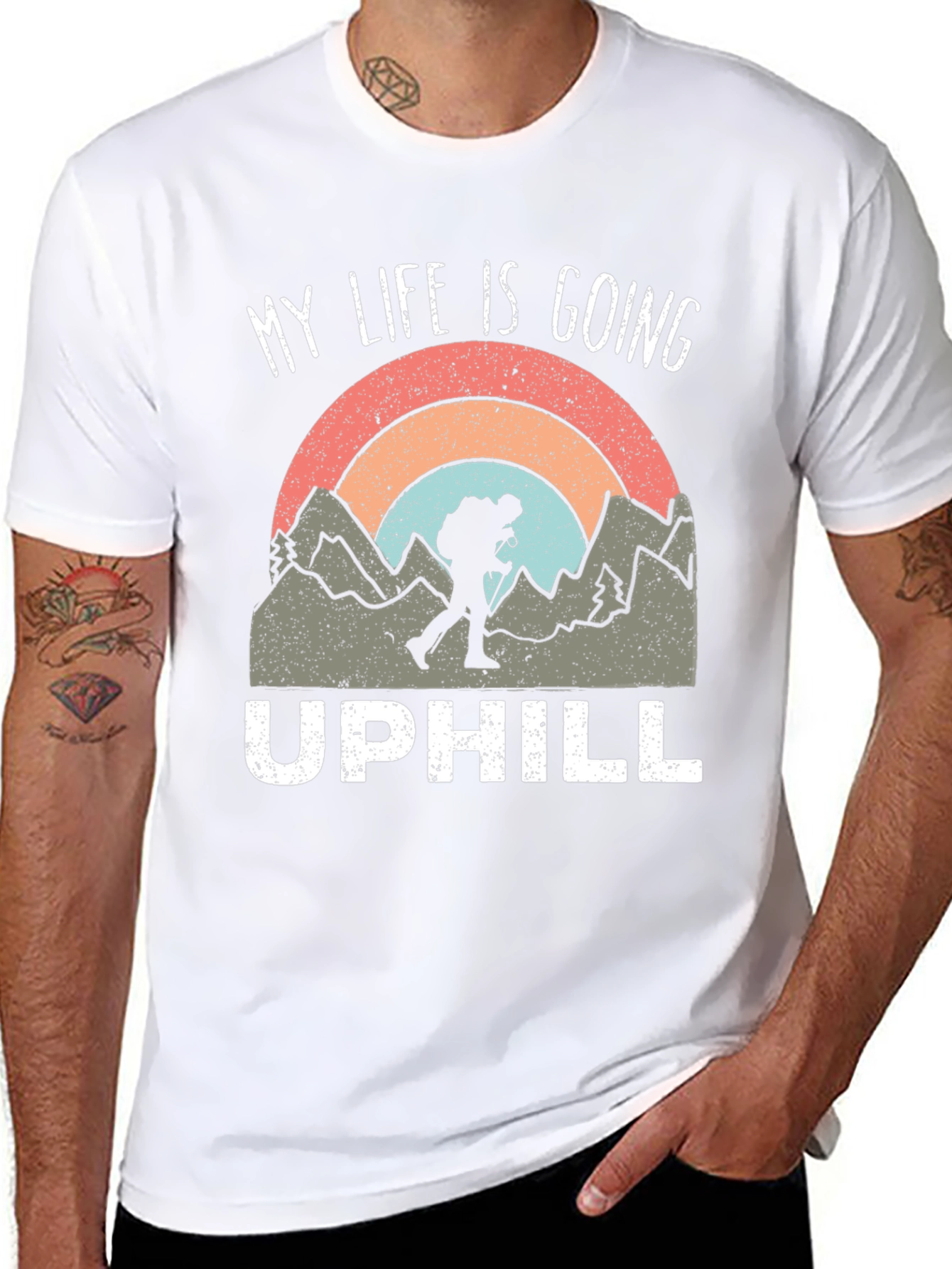 My Life is Going Uphill Hiking T-Shirt