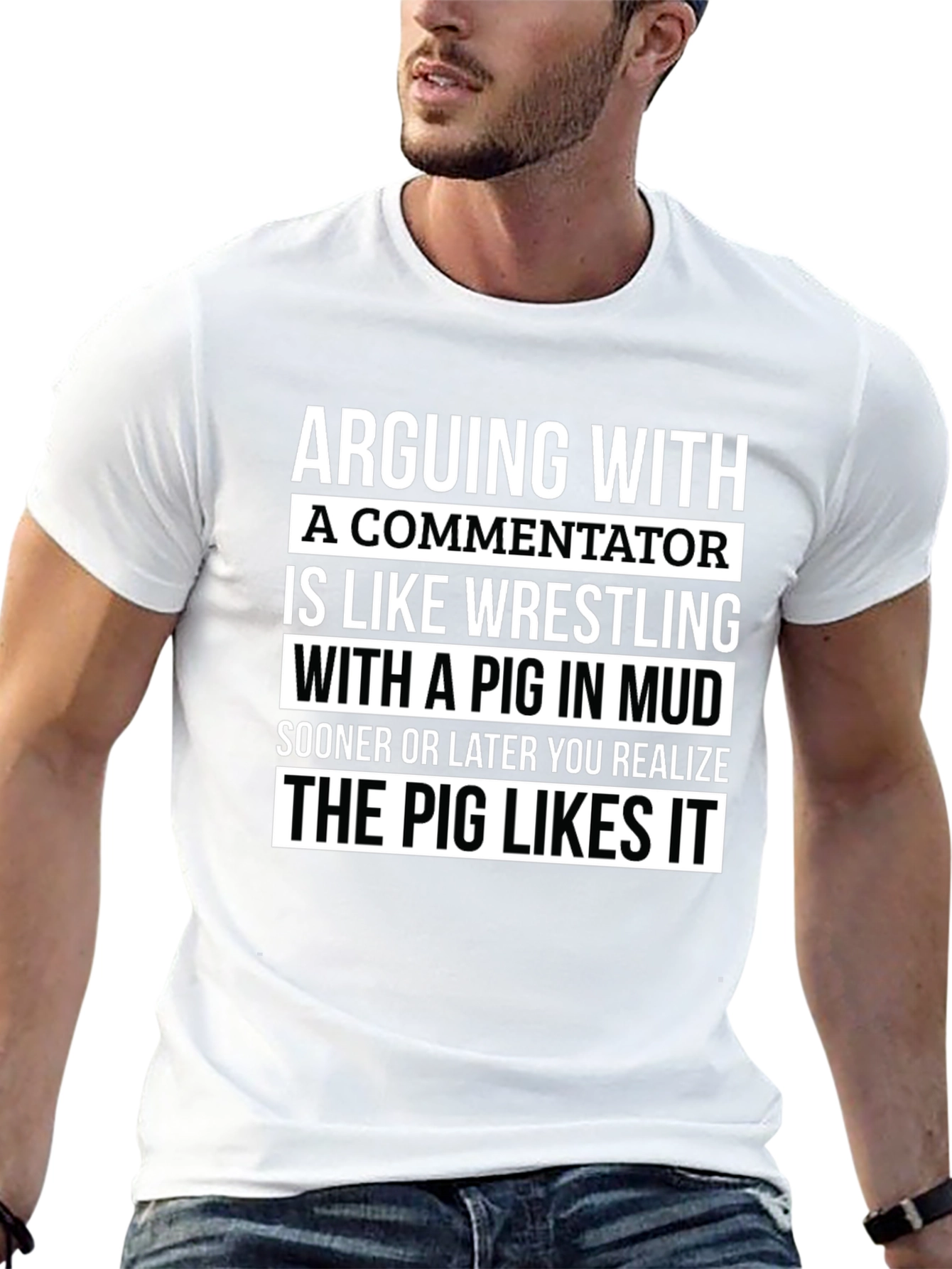Arguing with a Commentator Funny T-Shirt