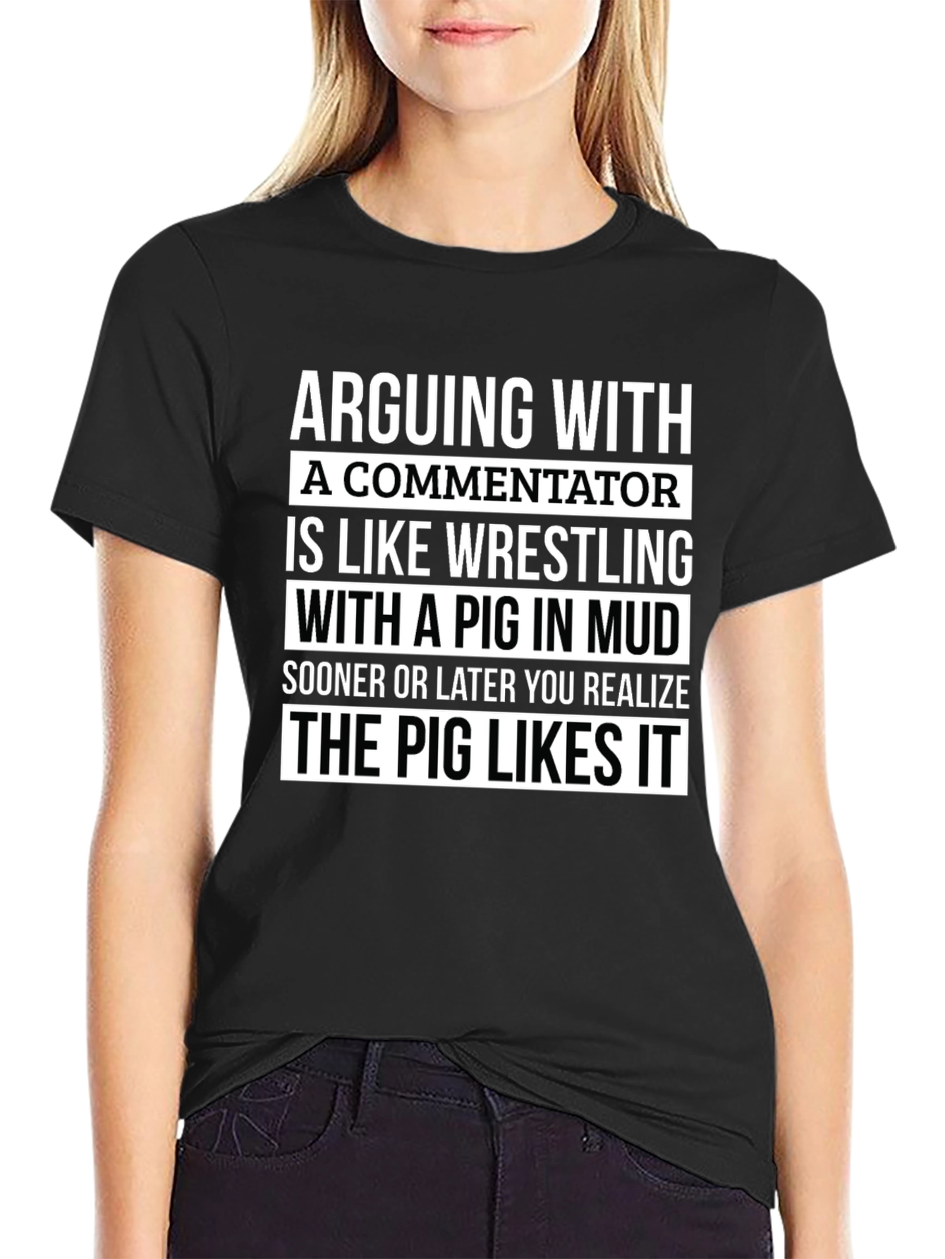 Arguing with a Commentator Funny T-Shirt