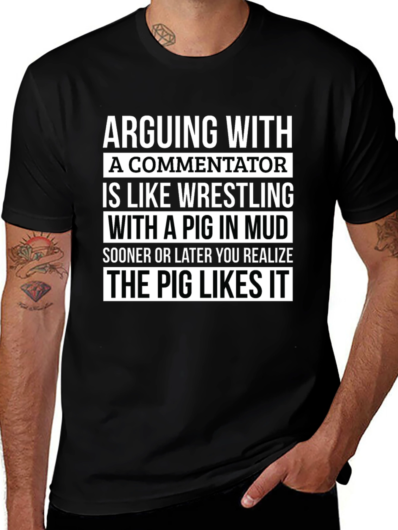 Arguing with a Commentator Funny T-Shirt