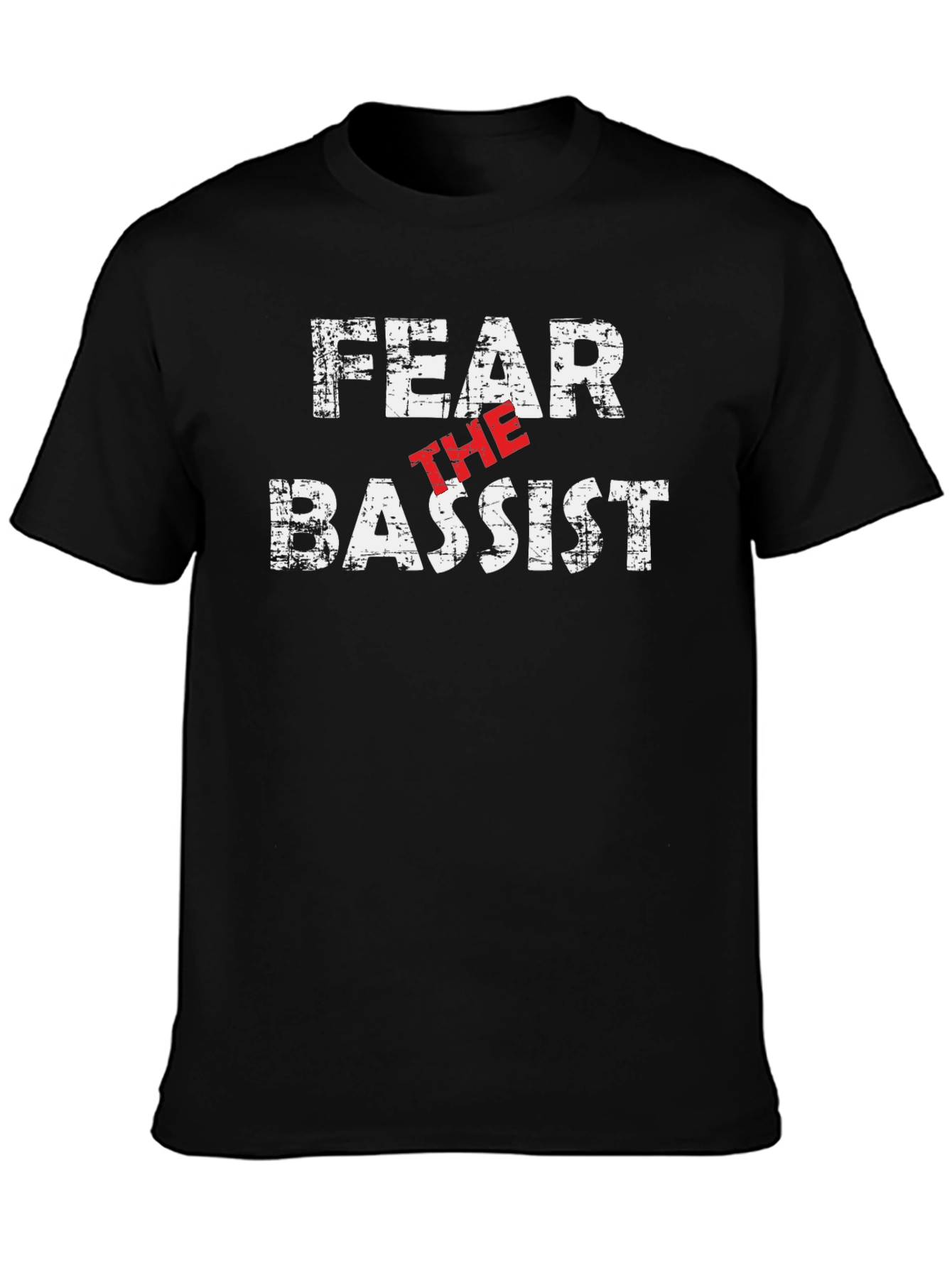 Fear The Bassist Black Graphic T-Shirt