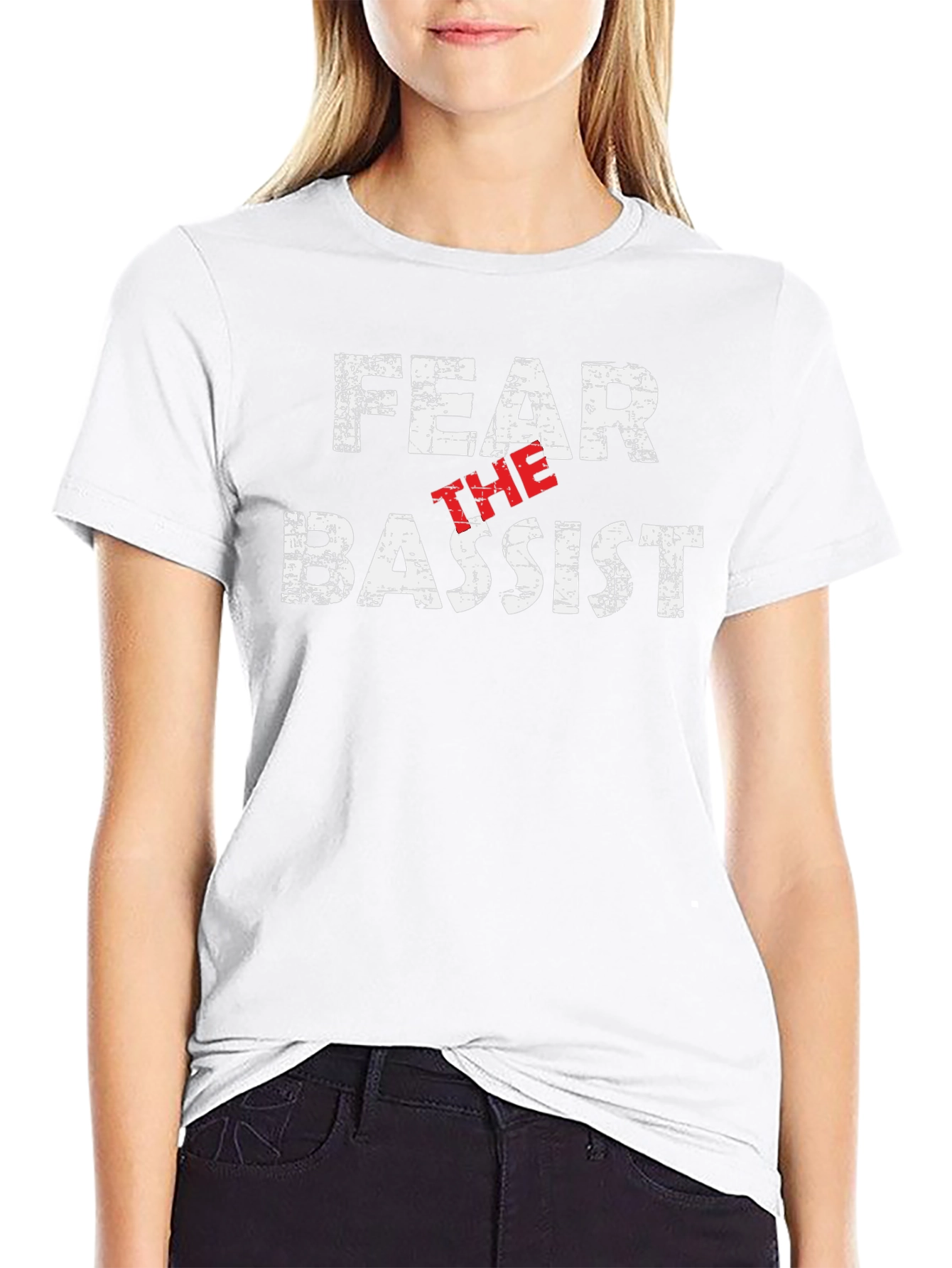 Fear The Bassist Black Graphic T-Shirt