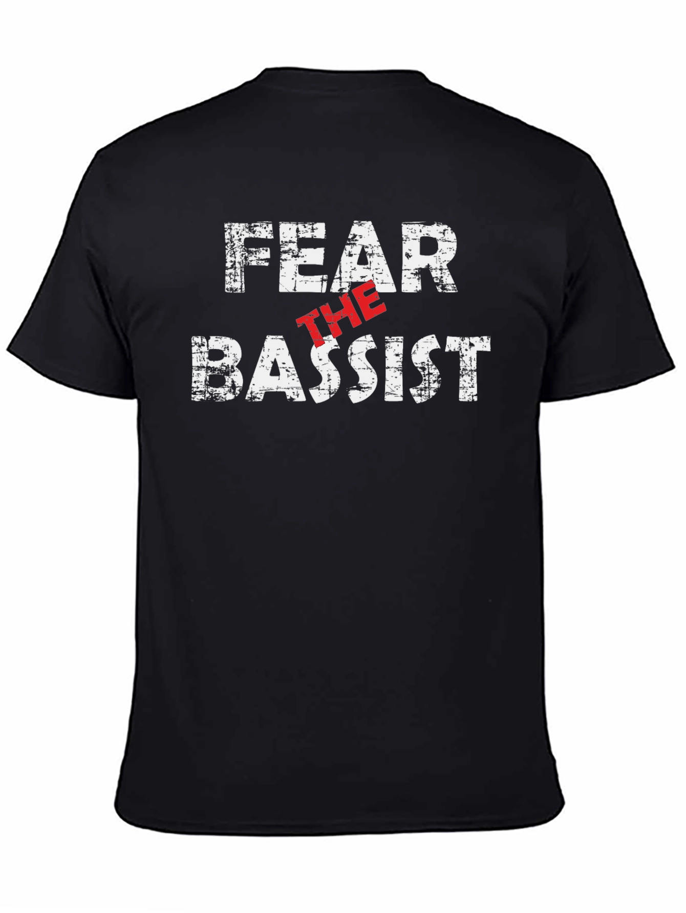 Fear The Bassist Black Graphic T-Shirt