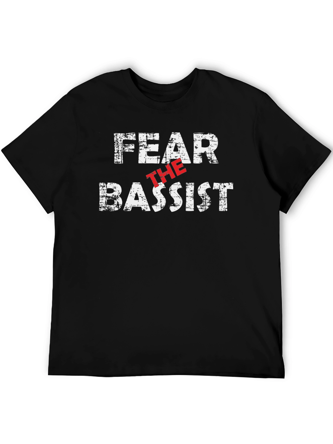 Fear The Bassist Black Graphic T-Shirt