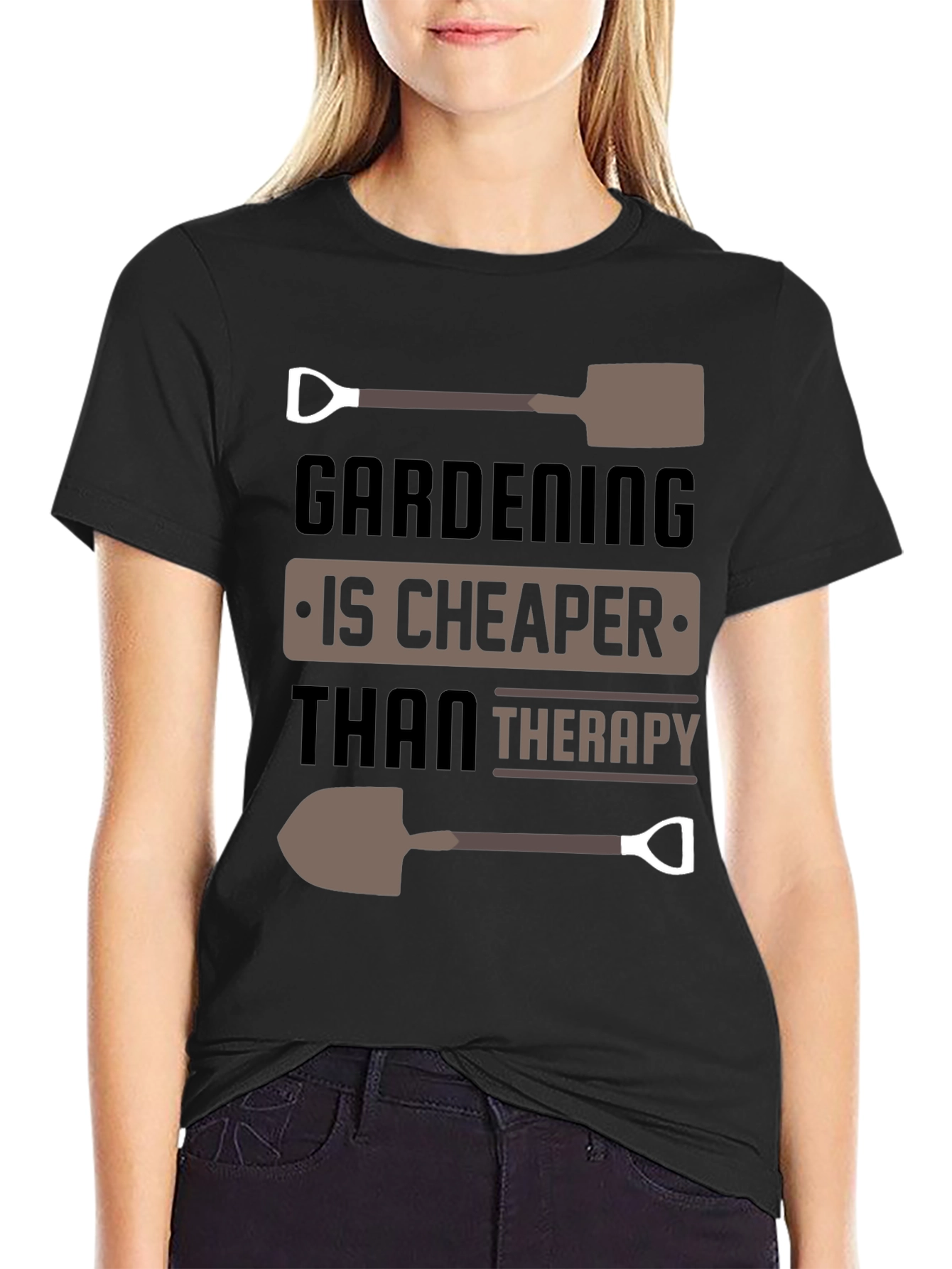 Gardening is Cheaper Than Therapy Graphic T-Shirt