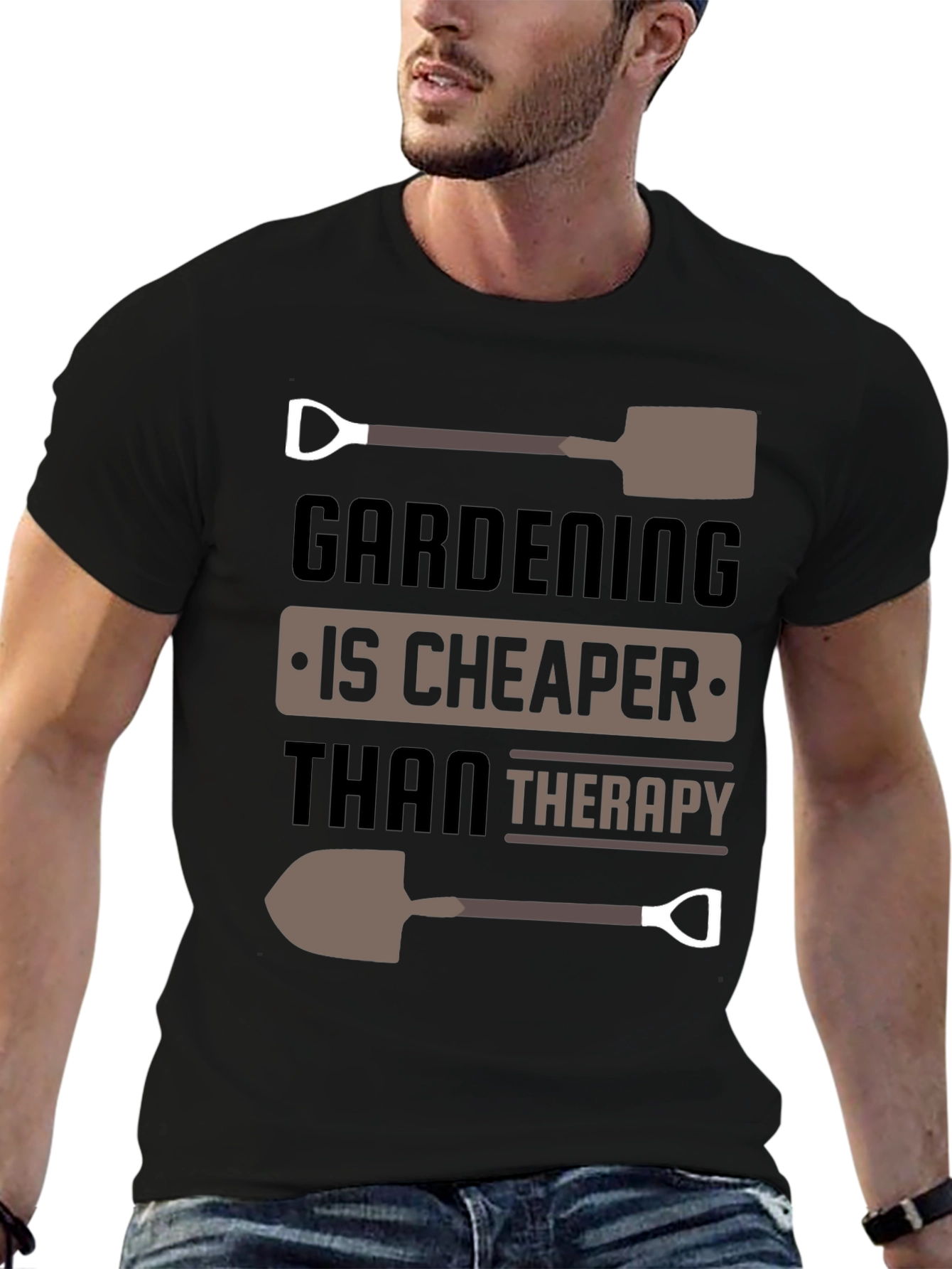 Gardening is Cheaper Than Therapy Graphic T-Shirt