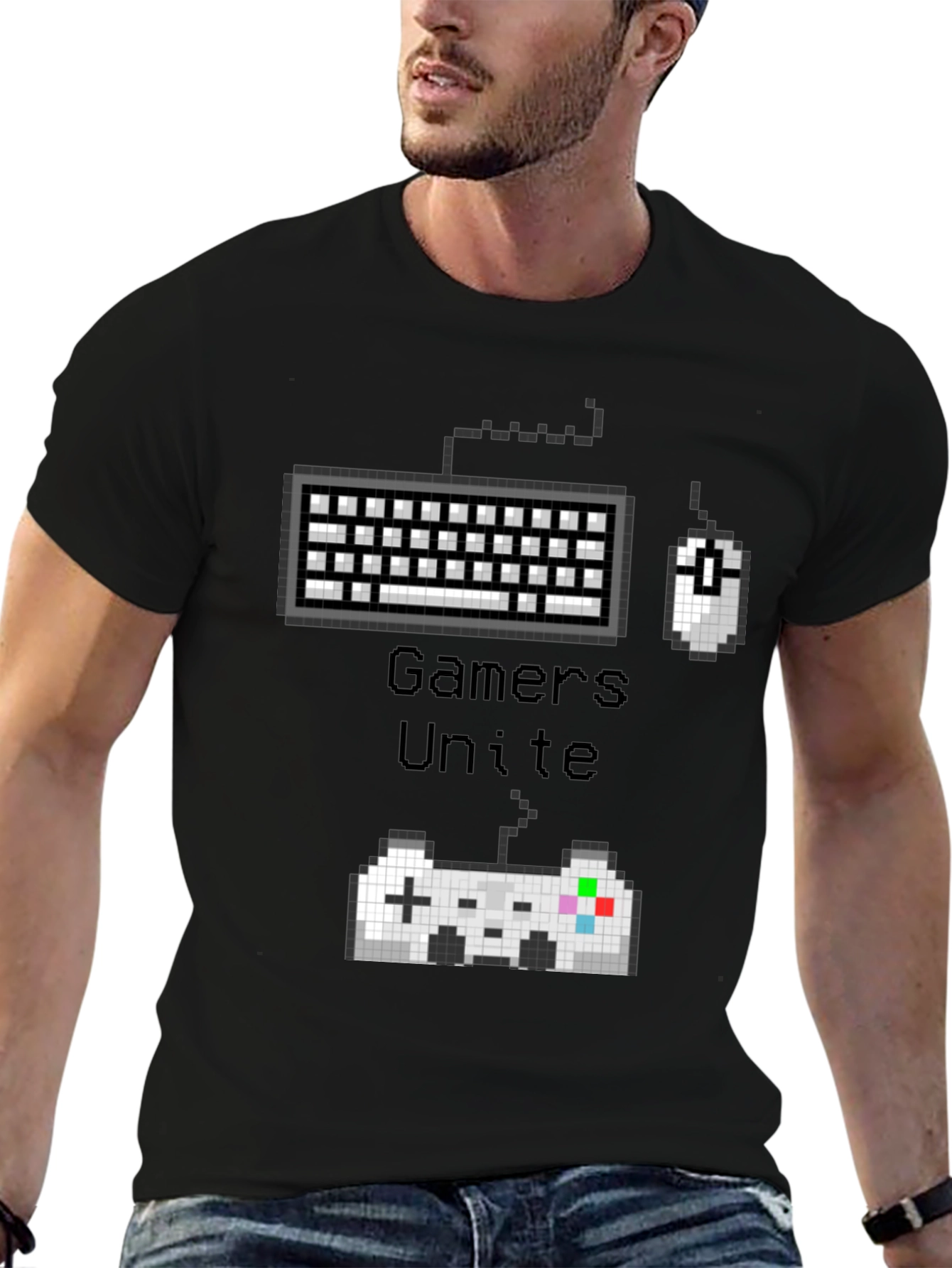 Gamers Unite Black T-Shirt