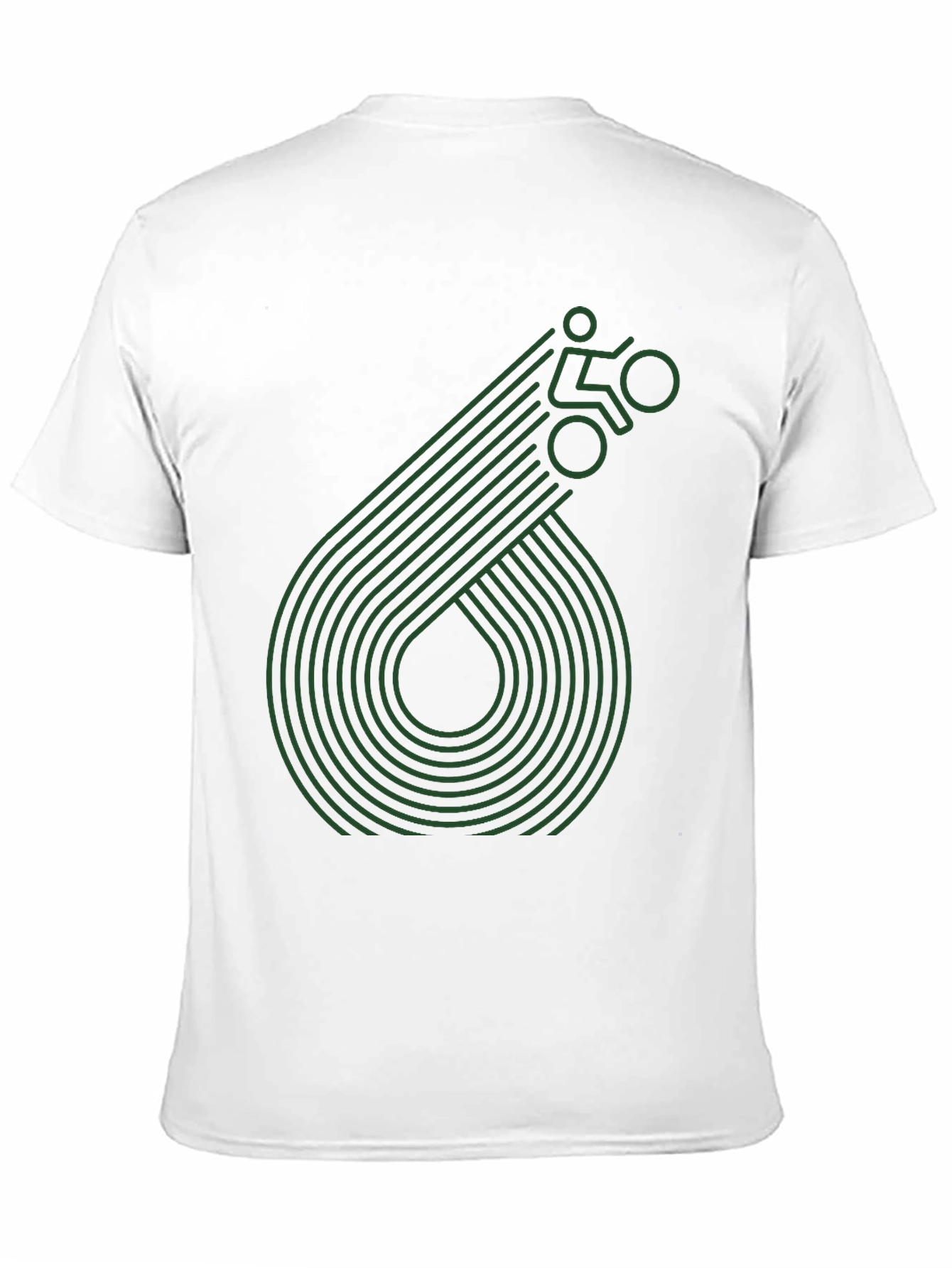 Geometric Cyclist Graphic Tee - Black