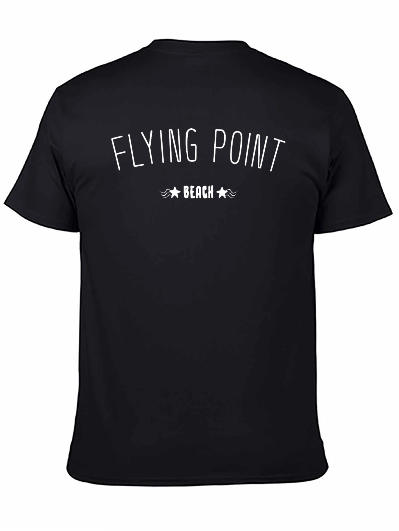 Flying Point Beach Black T-Shirt