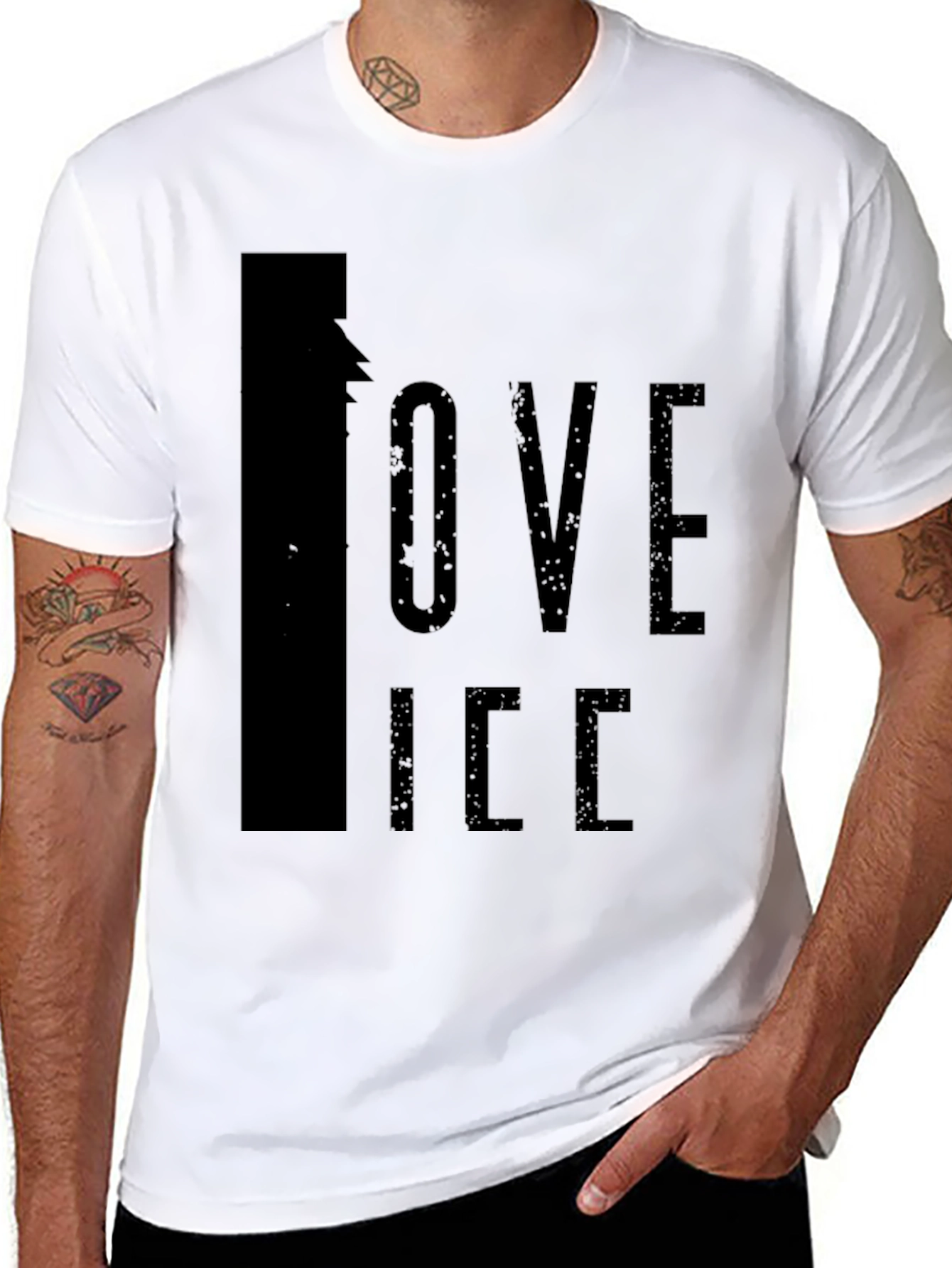 I Love Ice Black Graphic Tee