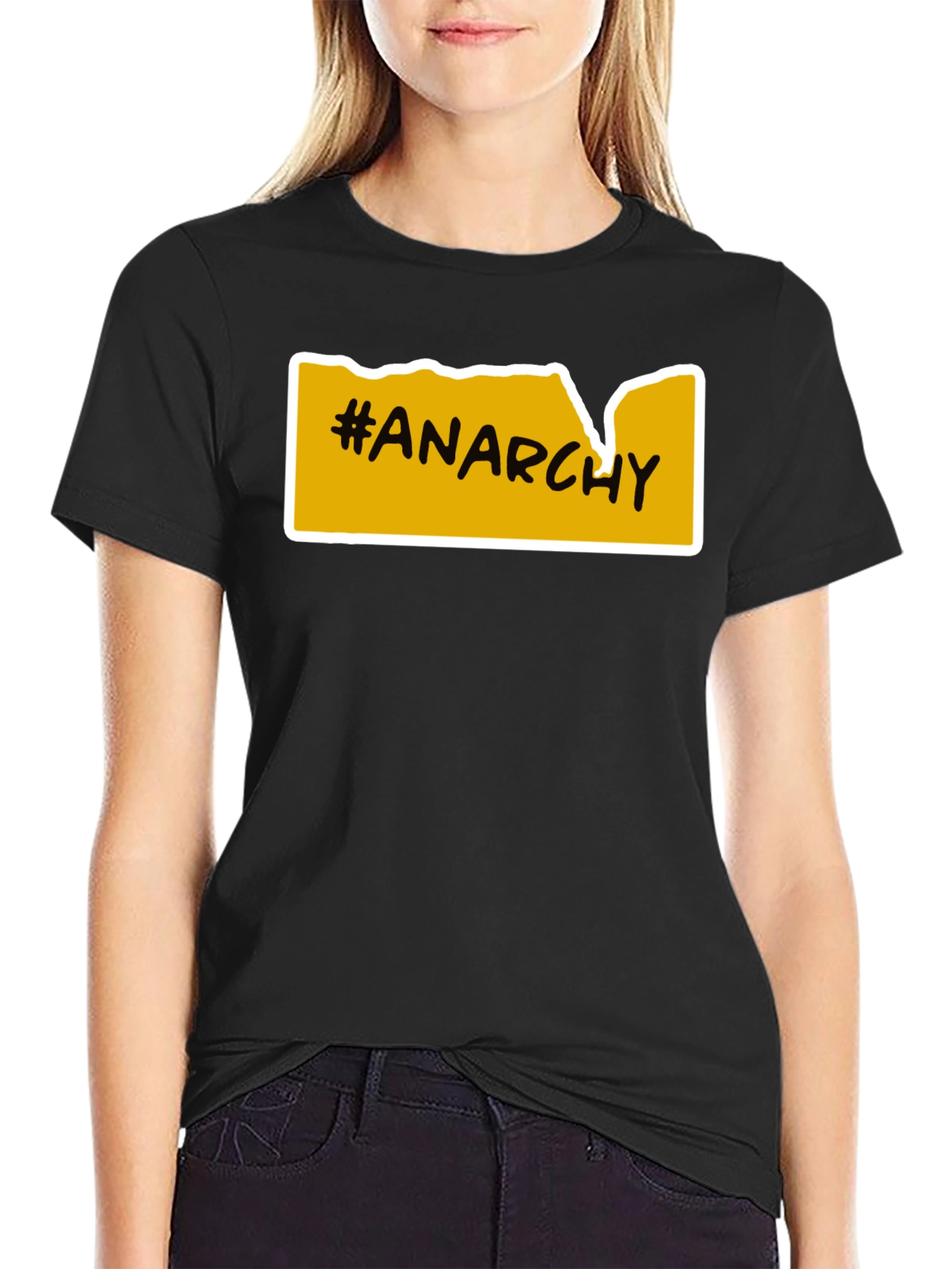 Anarchy T-Shirt - Bold Yellow Graphic