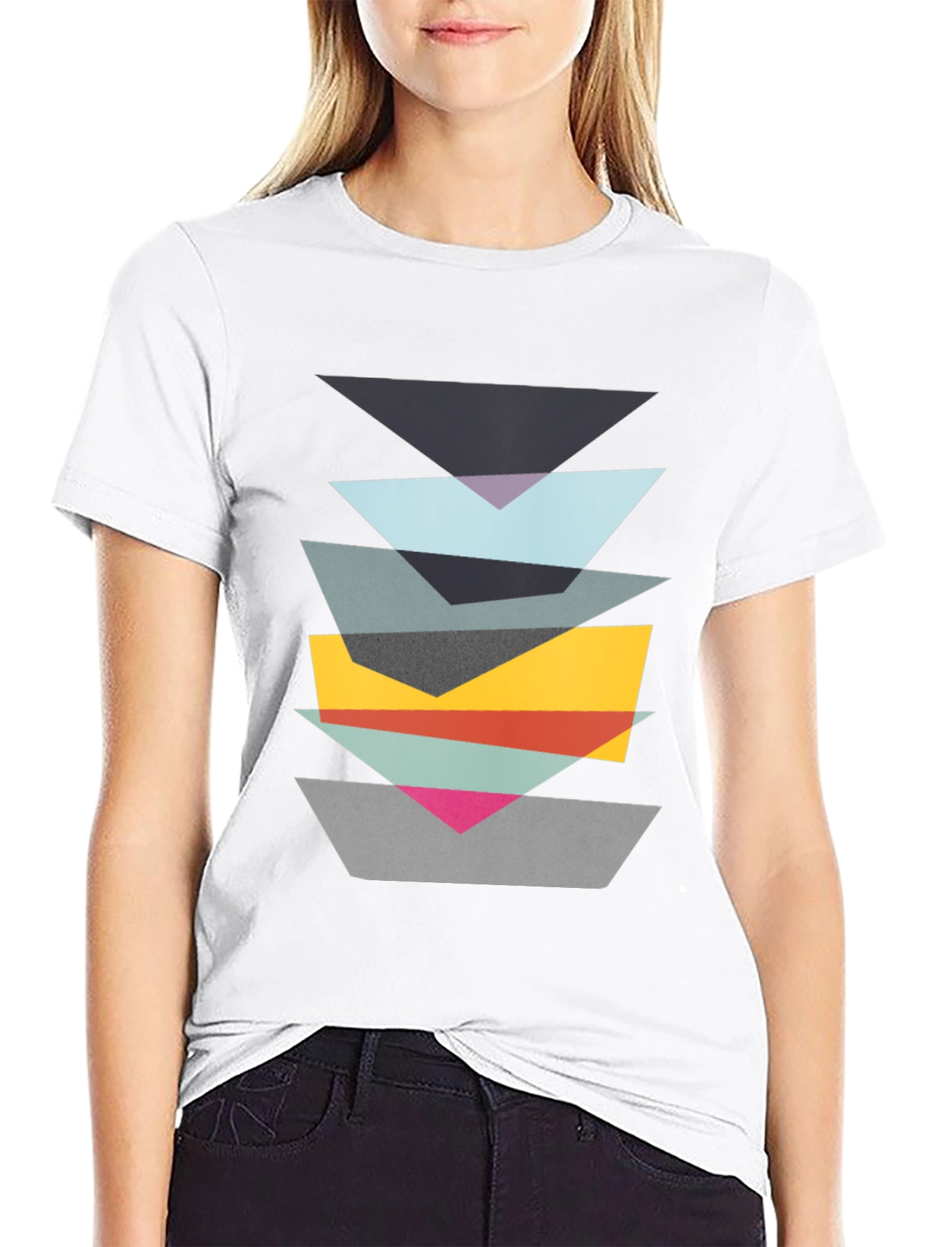Abstract Geometric Tee - Modern Style