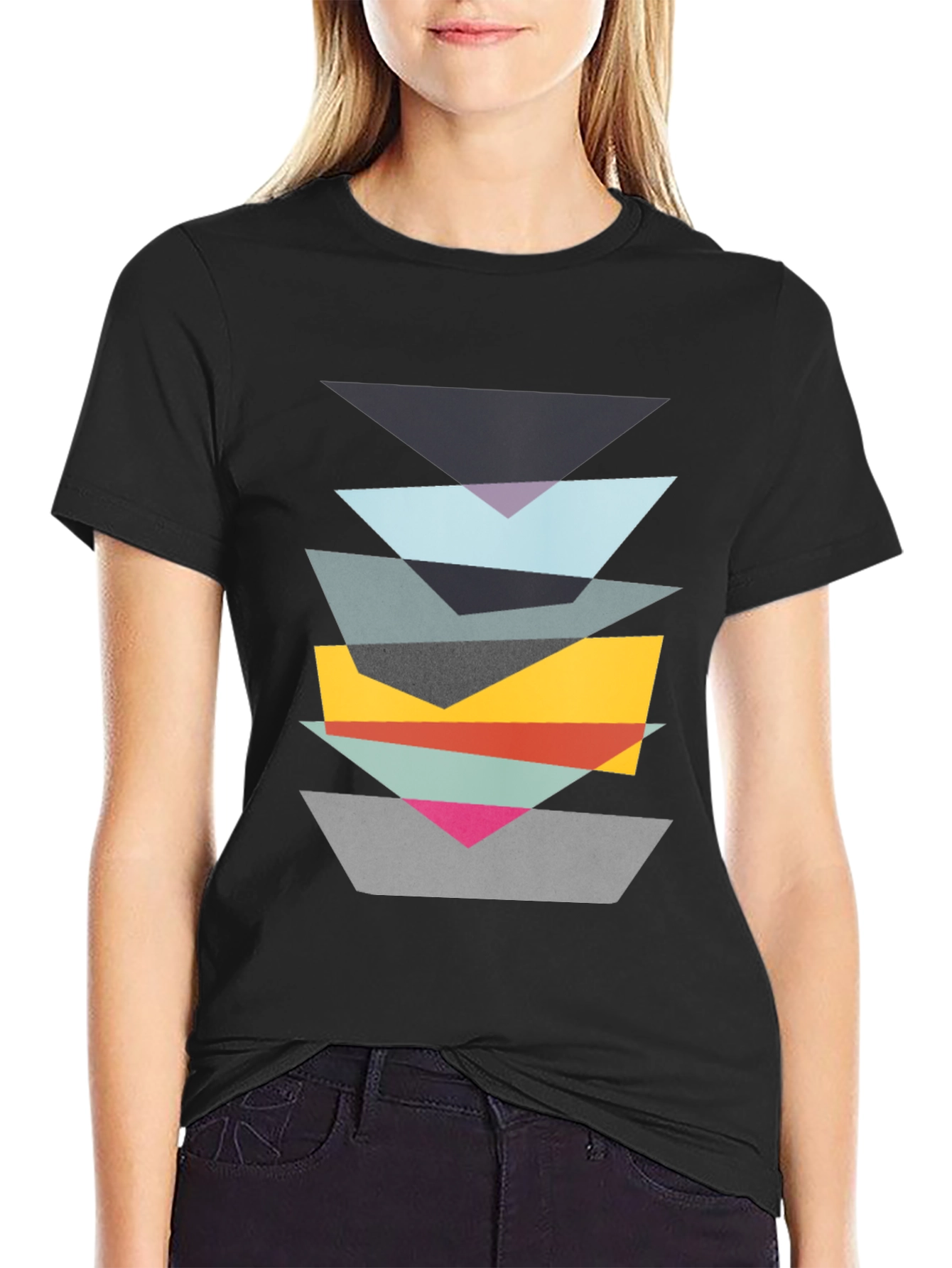Abstract Geometric Tee - Modern Style
