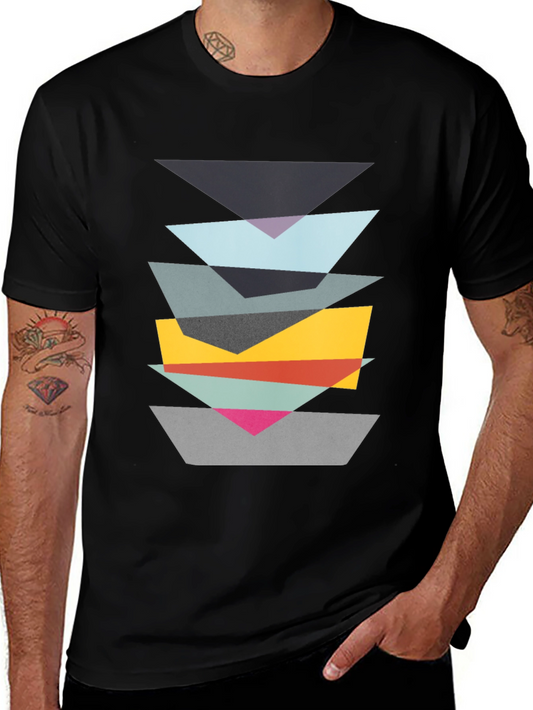 Abstract Geometric Tee - Modern Style